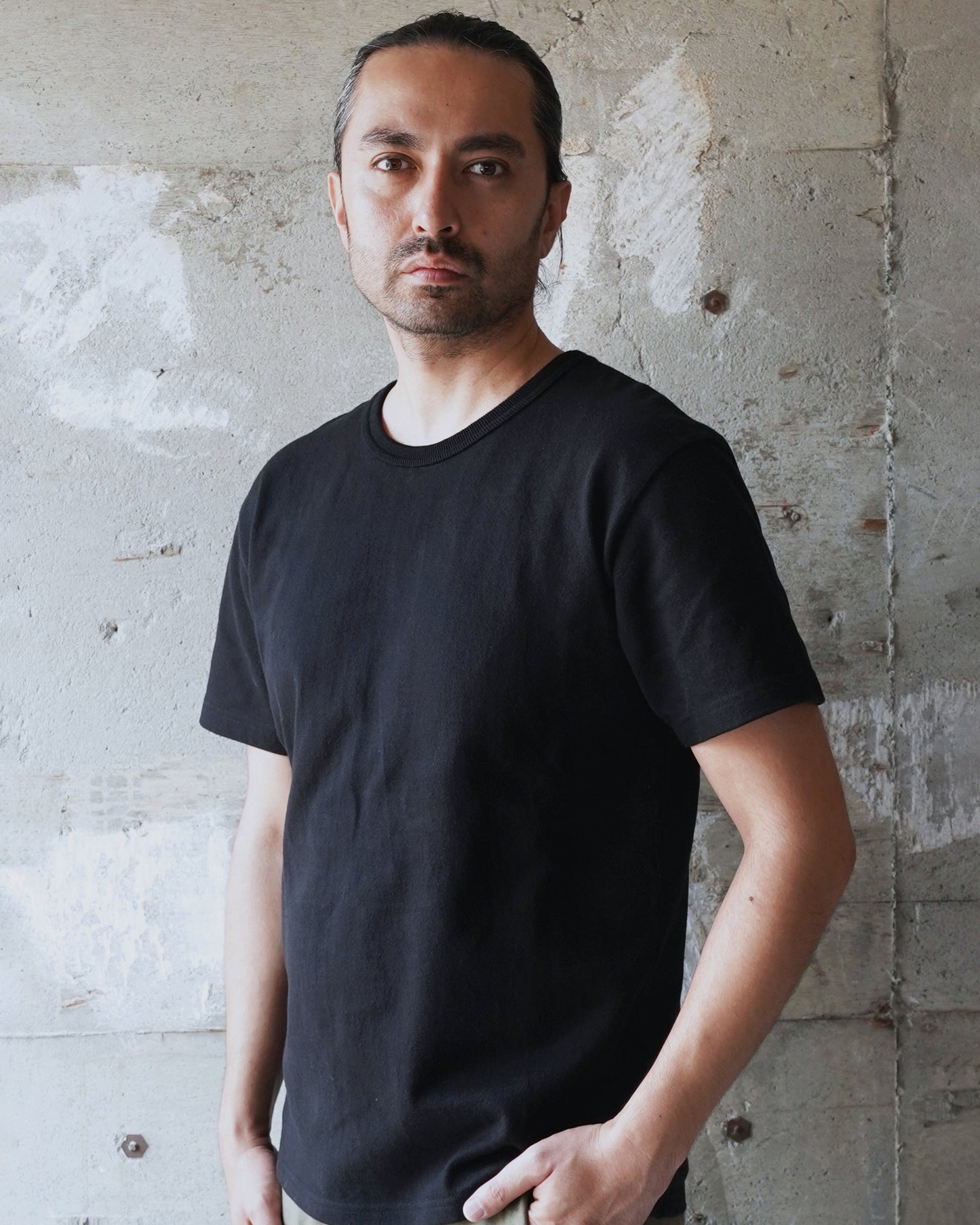 Crewneck T-shirt - Double Heavyweight - Black