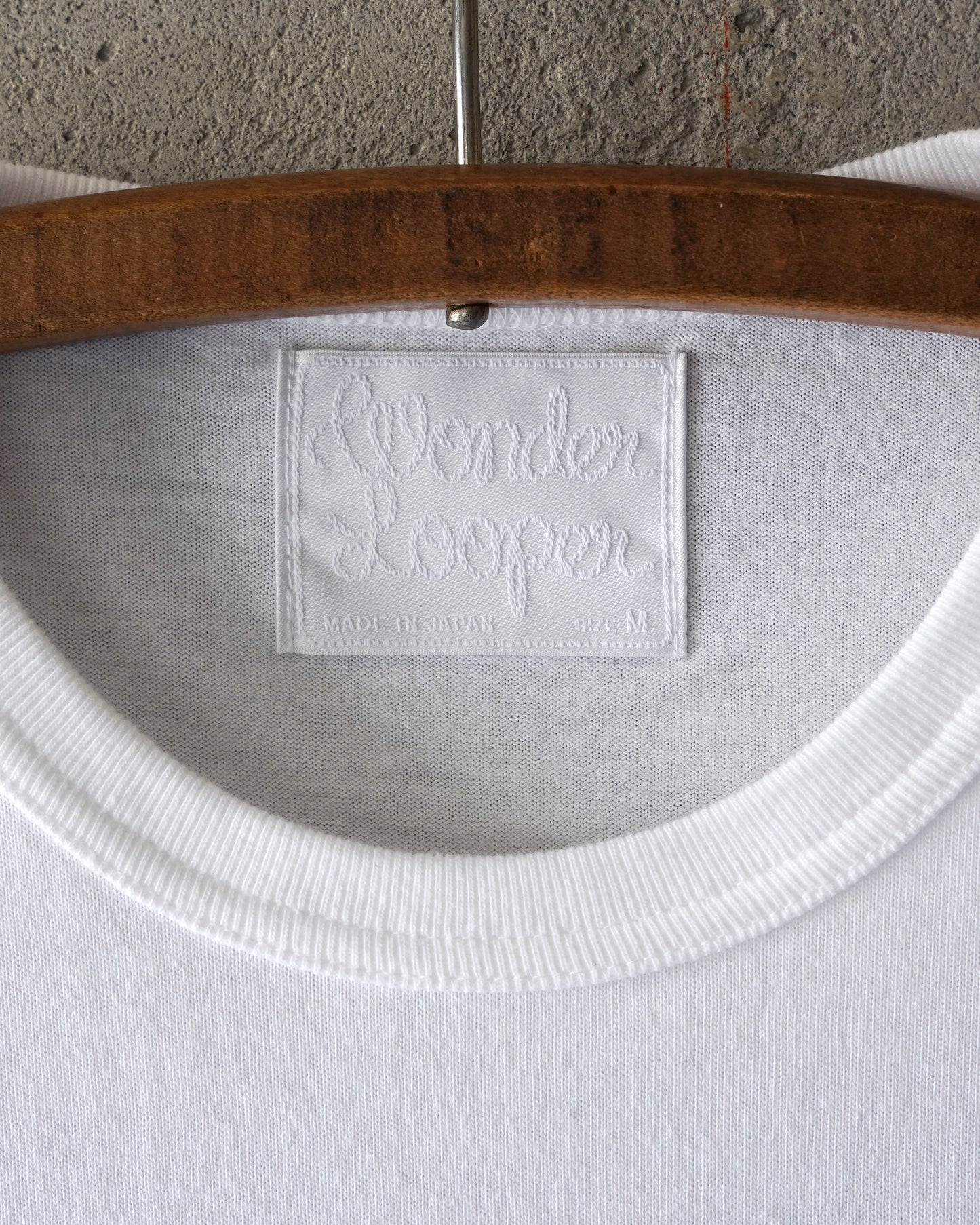 Crewneck T-shirt - Ultimate Pima Tsuriami - White | Wonder Looper