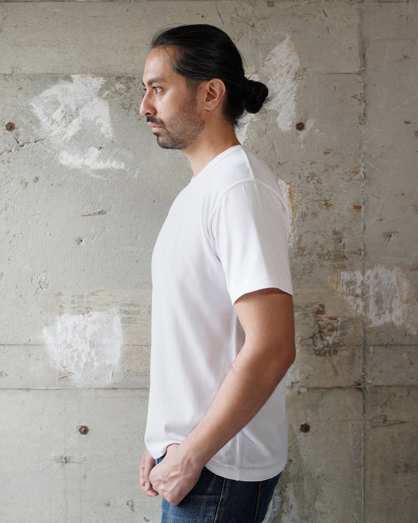 Crewneck T-shirt - Ultimate Pima Tsuriami - White | Wonder Looper
