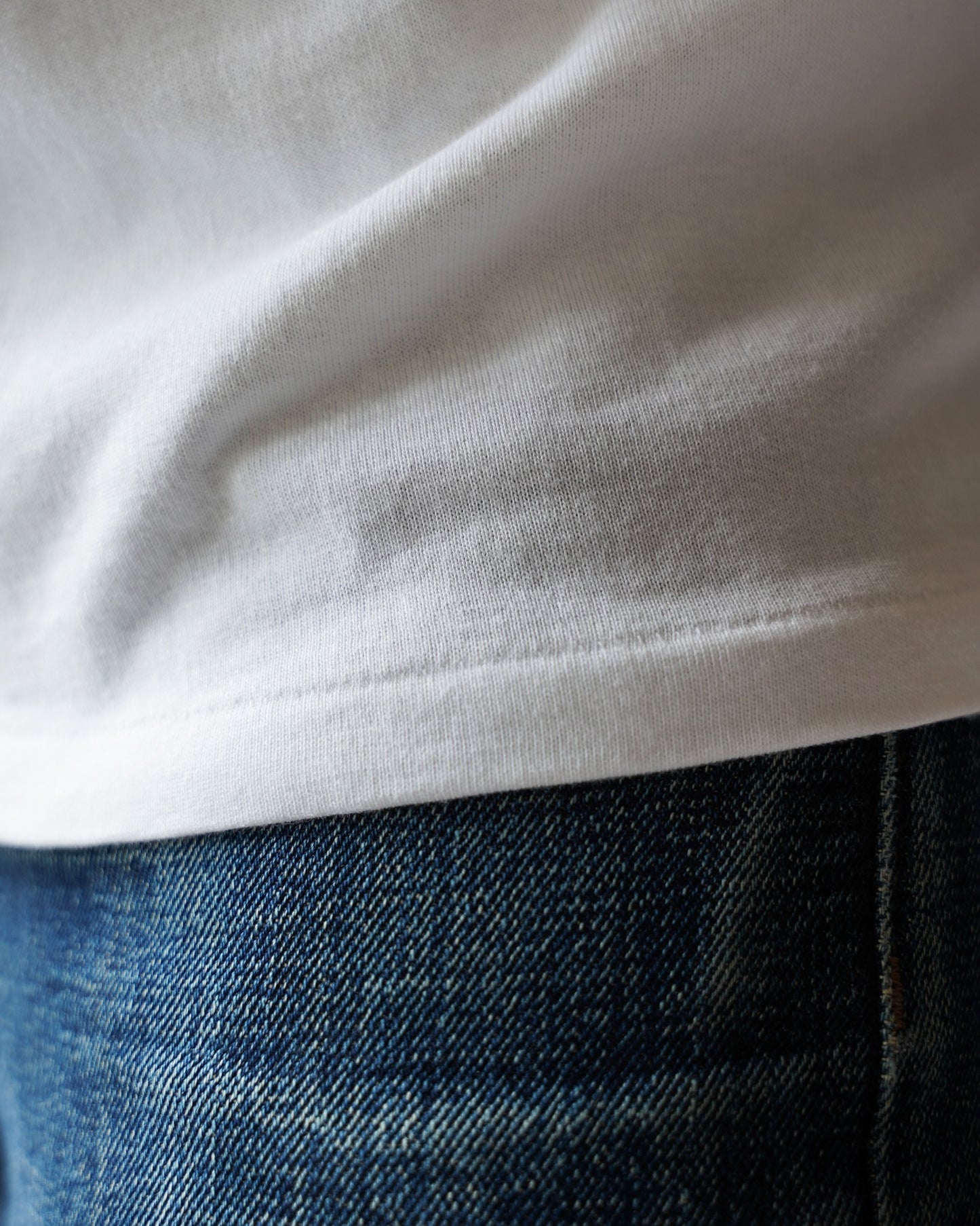 Crewneck T-shirt - Ultimate Pima Tsuriami - White | Wonder Looper
