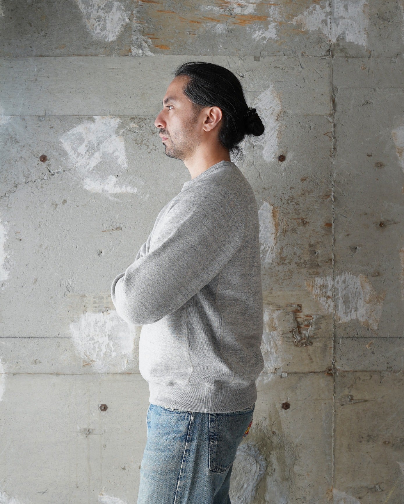 Pullover Crewneck - Fleeced Fox Fiber - Heather Grey | Wonder Looper
