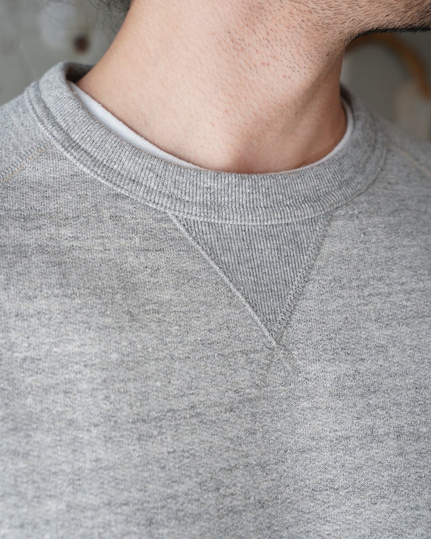 Pullover Crewneck - Fleeced Fox Fiber - Heather Grey | Wonder Looper