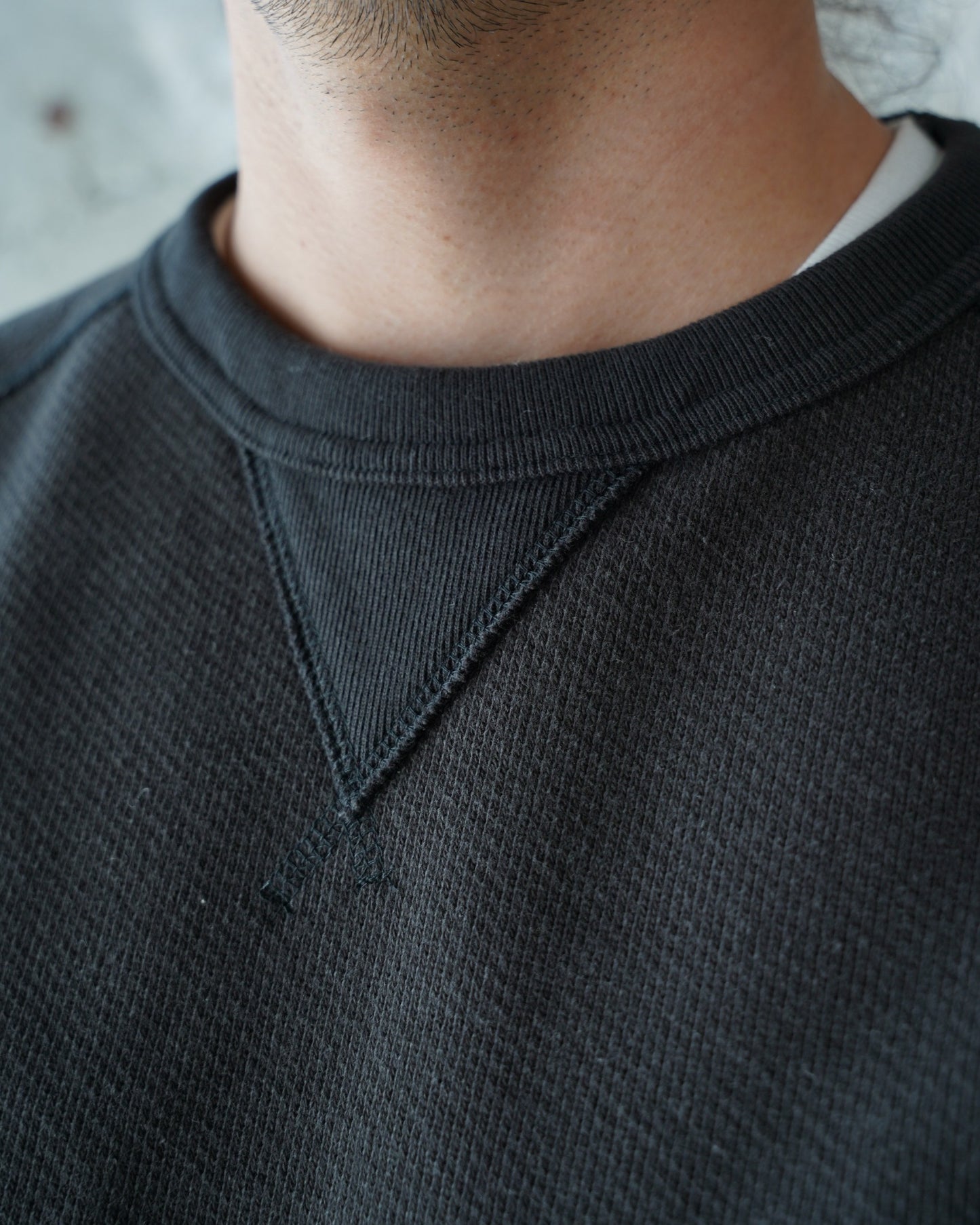 Pullover Crewneck - 701gsm Double Heavyweight French Terry - Sumi Black | Wonder Looper