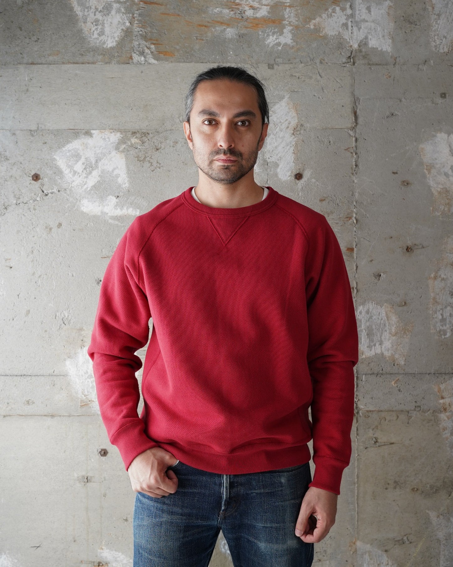 Pullover Crewneck - 701gsm Double Heavyweight French Terry - Red