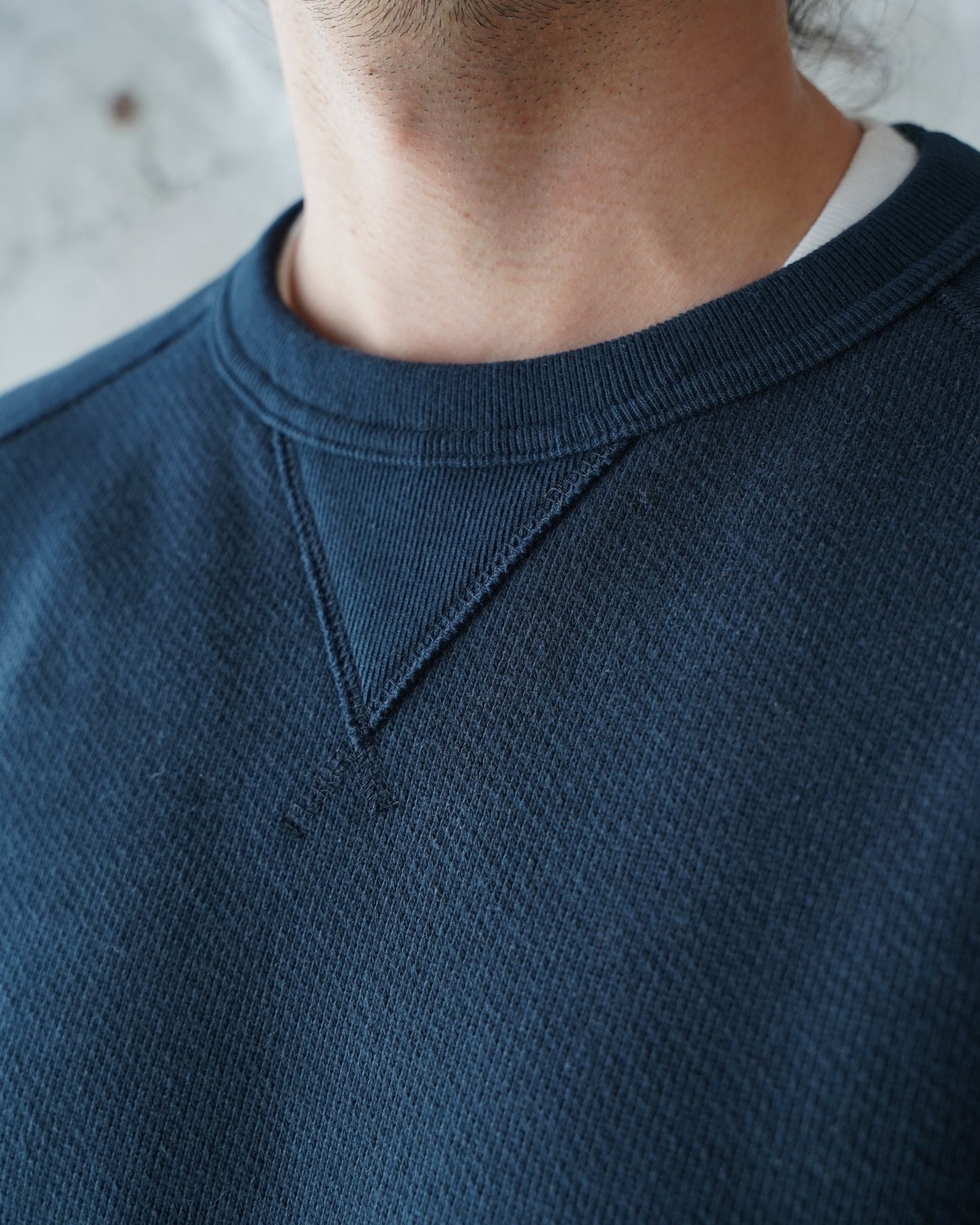 Pullover Crewneck - 701gsm Double Heavyweight French Terry - Navy | Wonder Looper