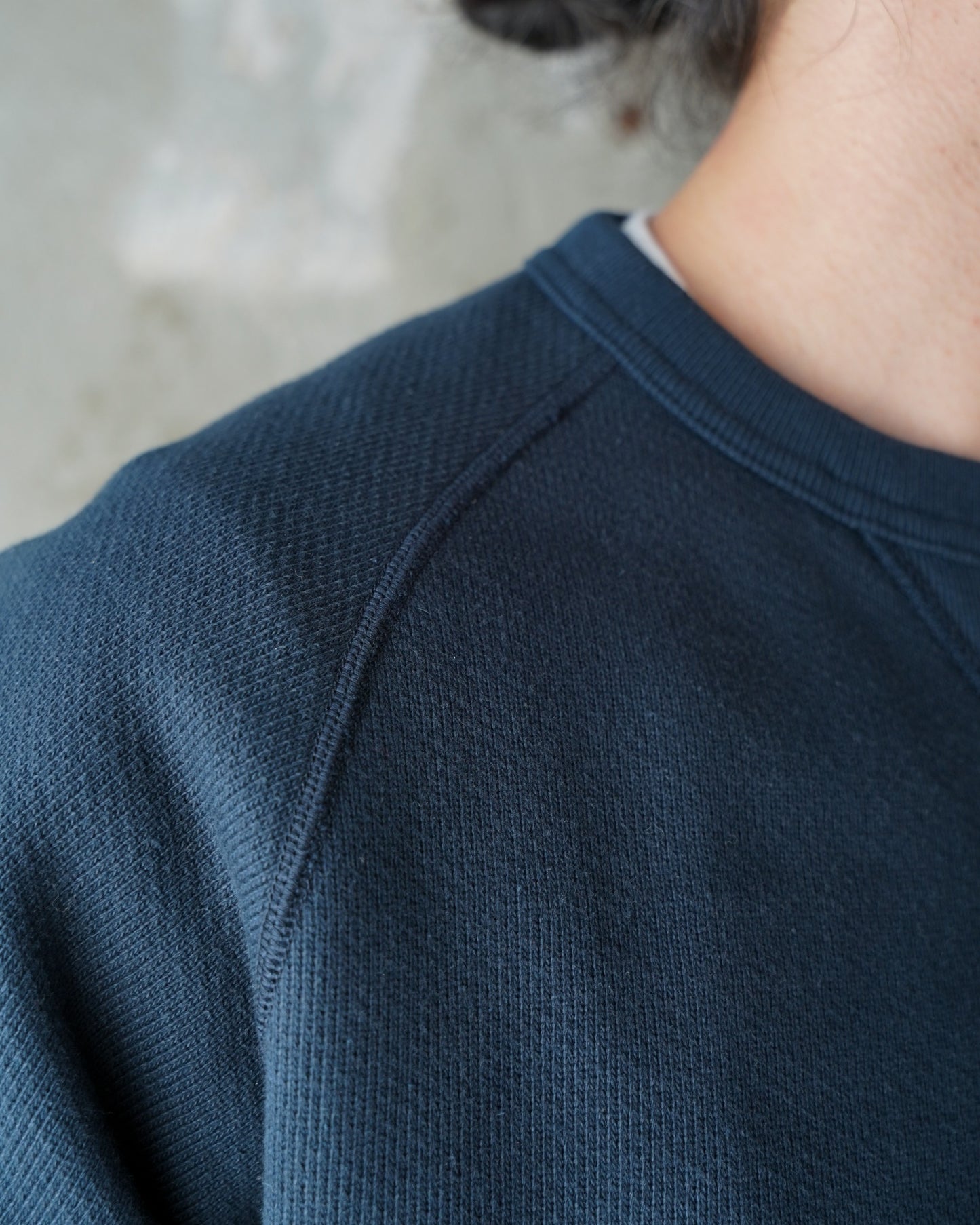 Pullover Crewneck - 701gsm Double Heavyweight French Terry - Navy | Wonder Looper