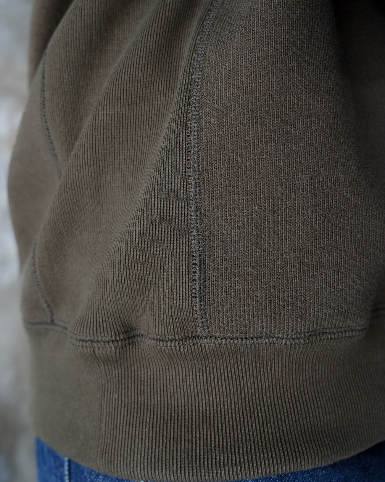 Pullover Crewneck - 701gsm Double Heavyweight French Terry - Khaki