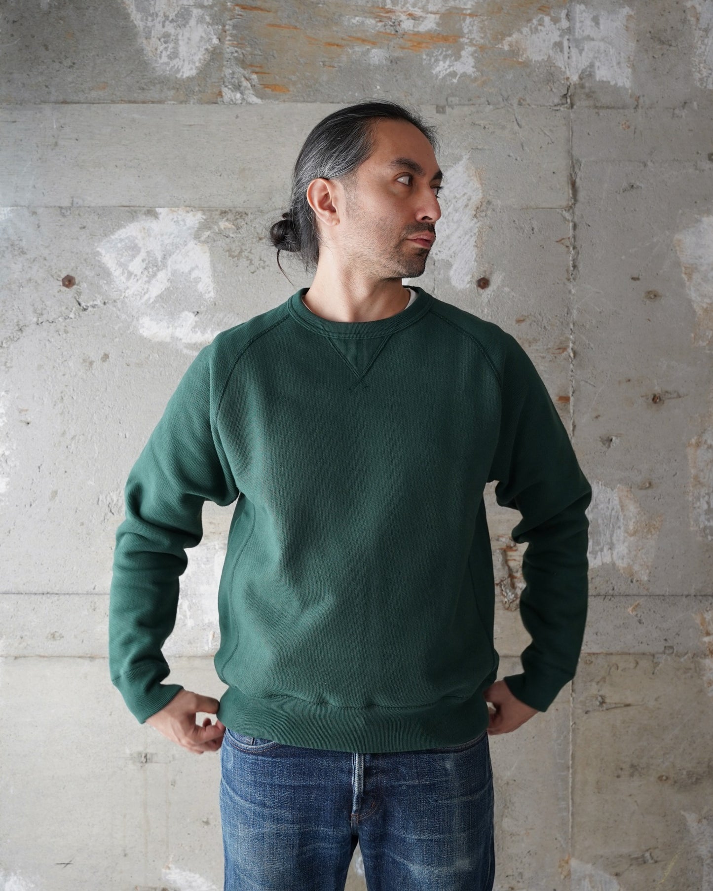 Pullover Crewneck - 701gsm Double Heavyweight French Terry - Green