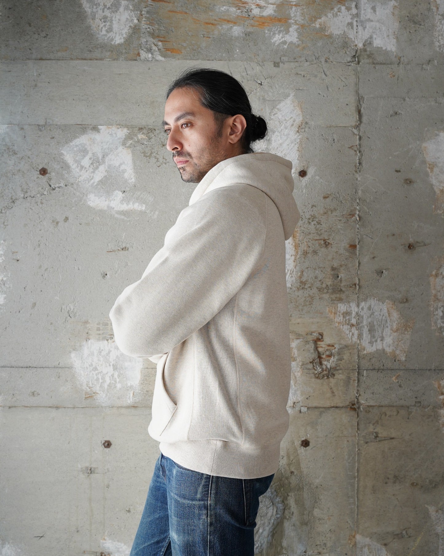 Pullover Hoodie - Fleeced Fox Fiber - Oatmeal | Wonder Looper