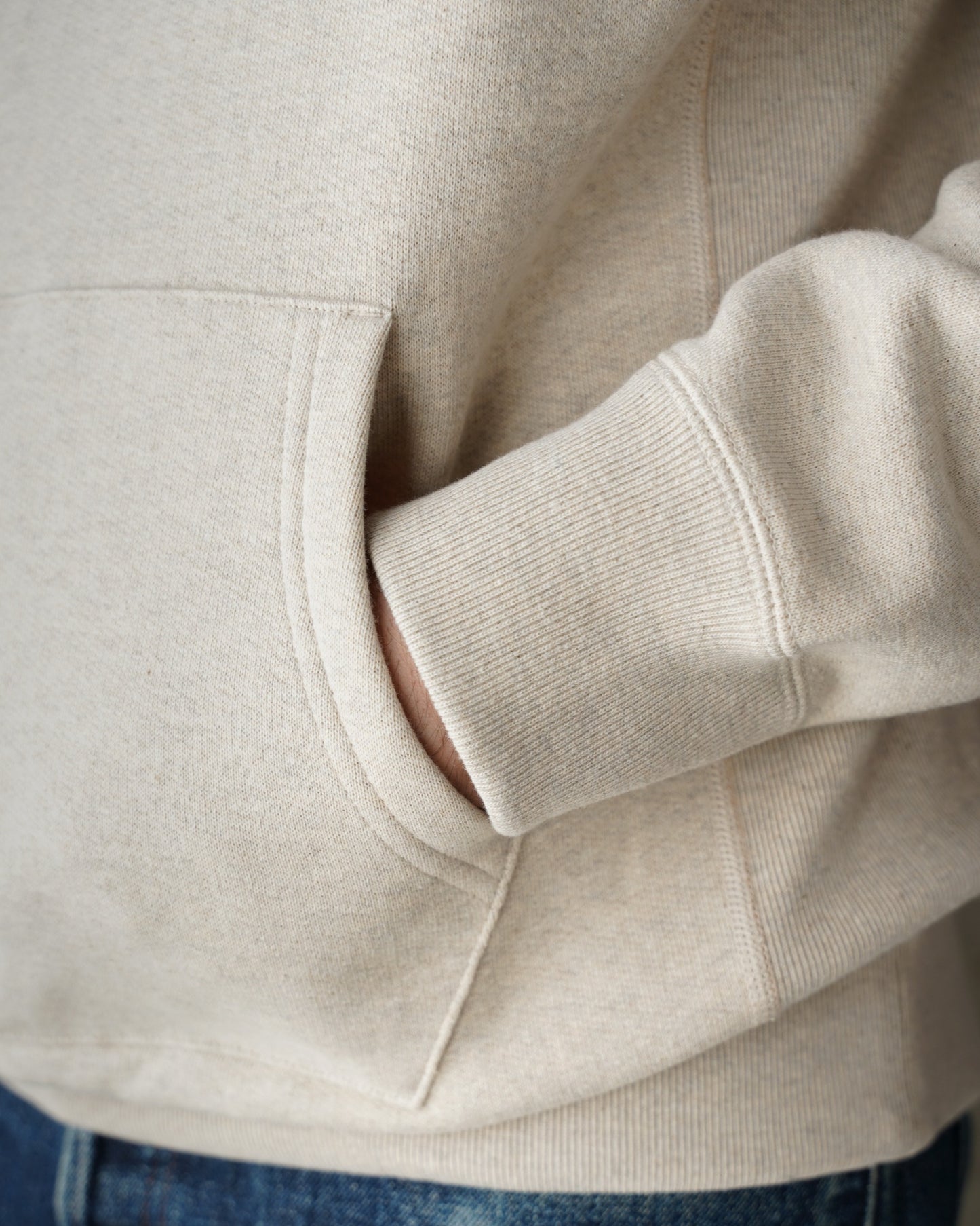 Pullover Hoodie - Fleeced Fox Fiber - Oatmeal | Wonder Looper