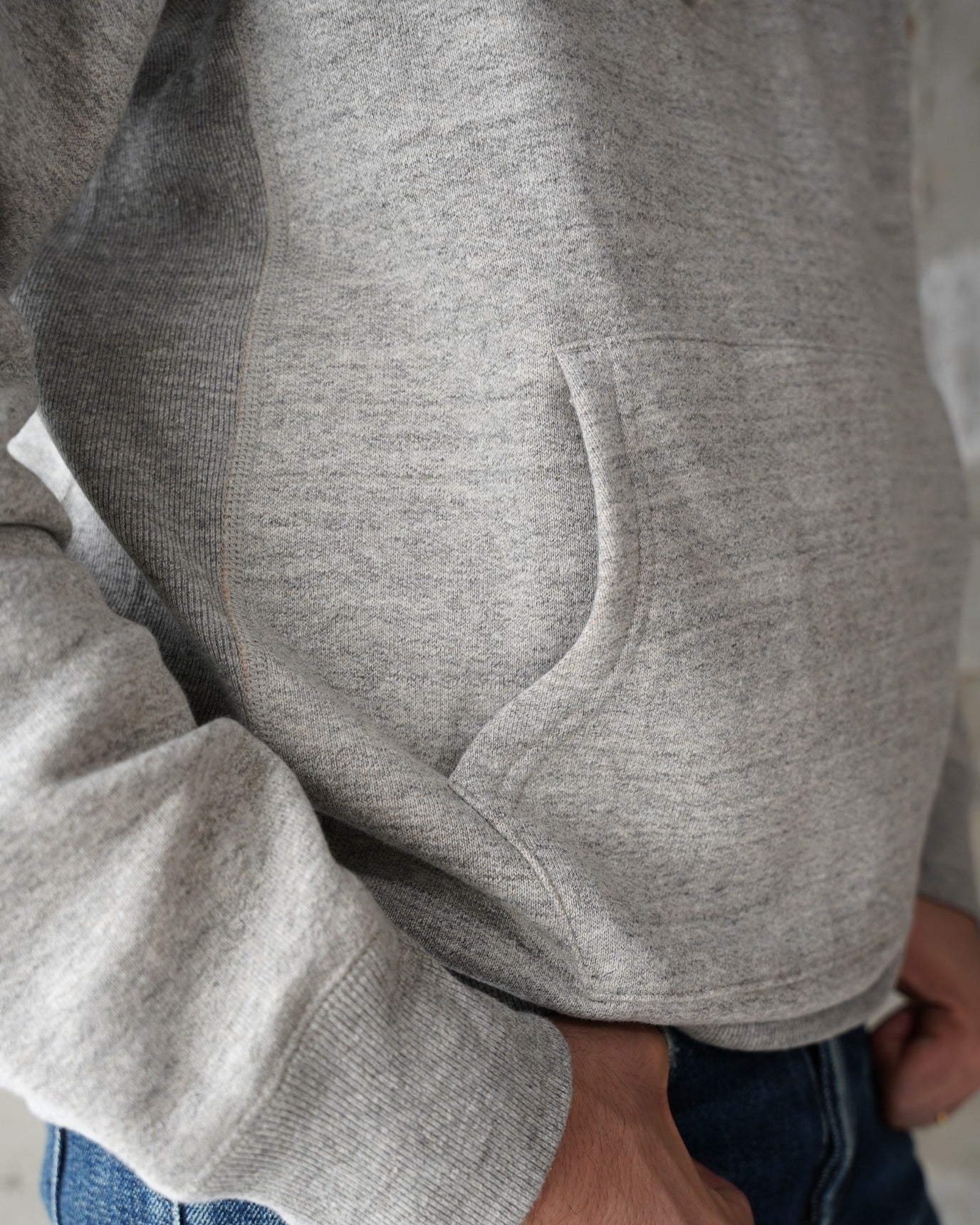 Pullover Hoodie - Fleeced Fox Fiber - Heather Grey | Wonder Looper
