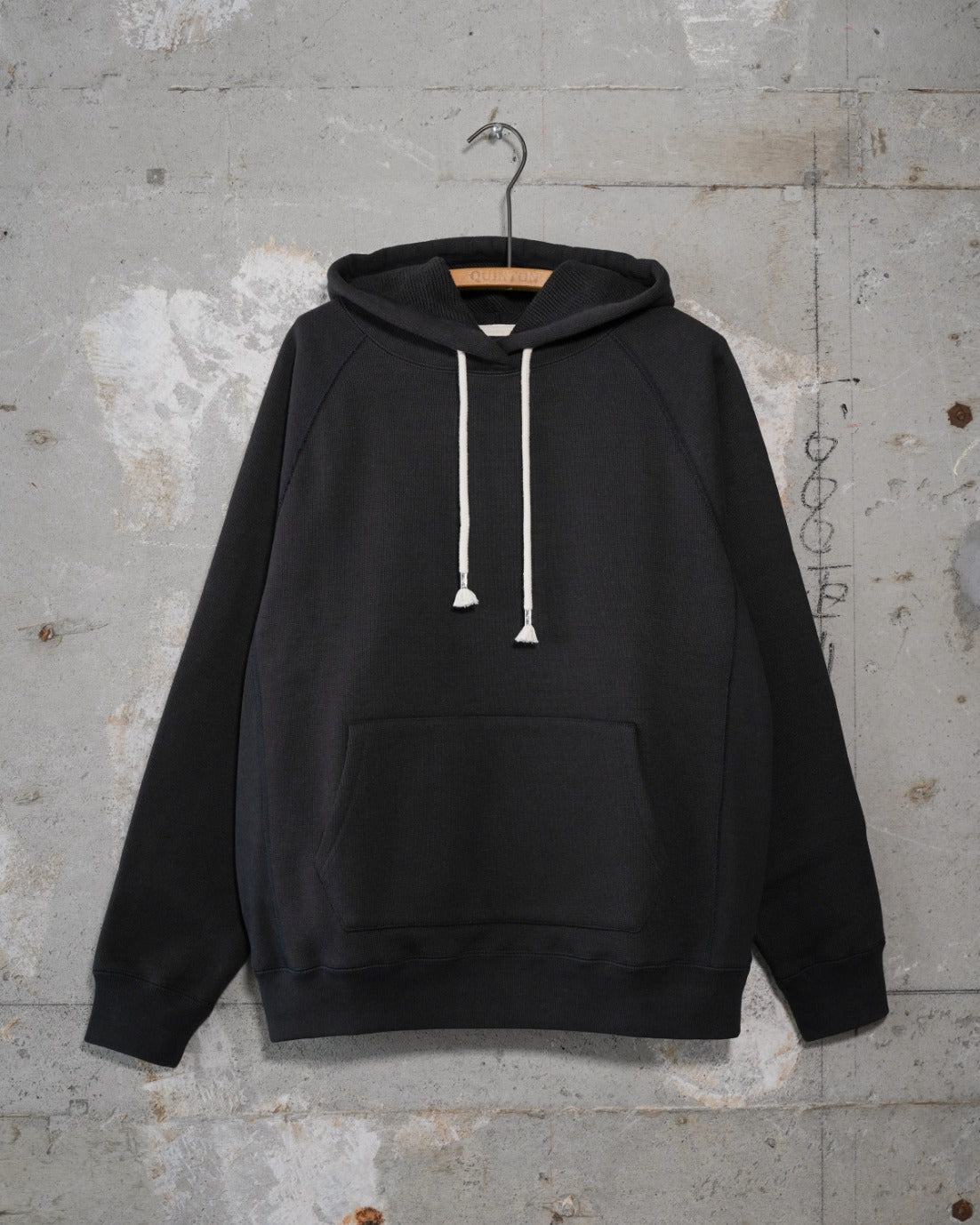 Pullover Hoodie - 701gsm Double Heavyweight French Terry - Sumi Black | Wonder Looper