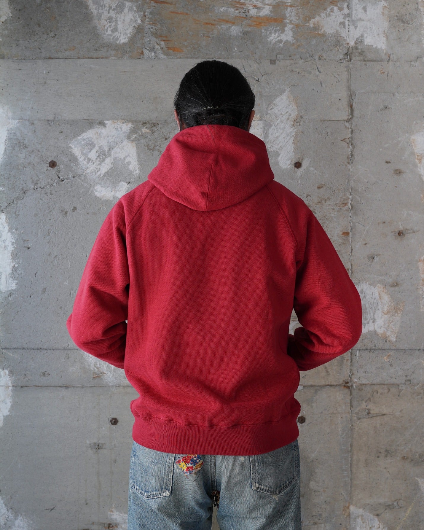 Pullover Hoodie - 701gsm Double Heavyweight French Terry - Red