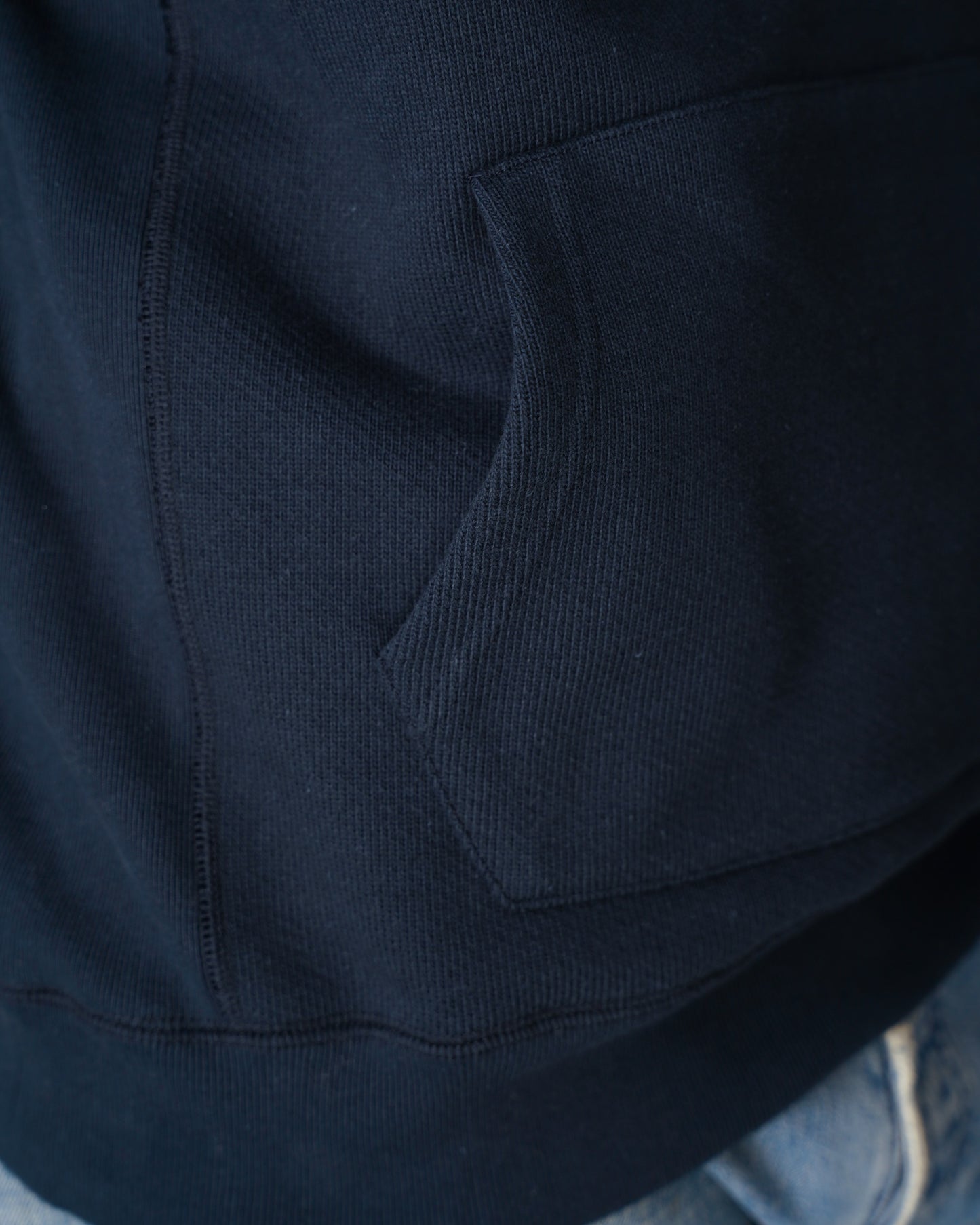 Pullover Hoodie - 701gsm Double Heavyweight French Terry - Navy | Wonder Looper