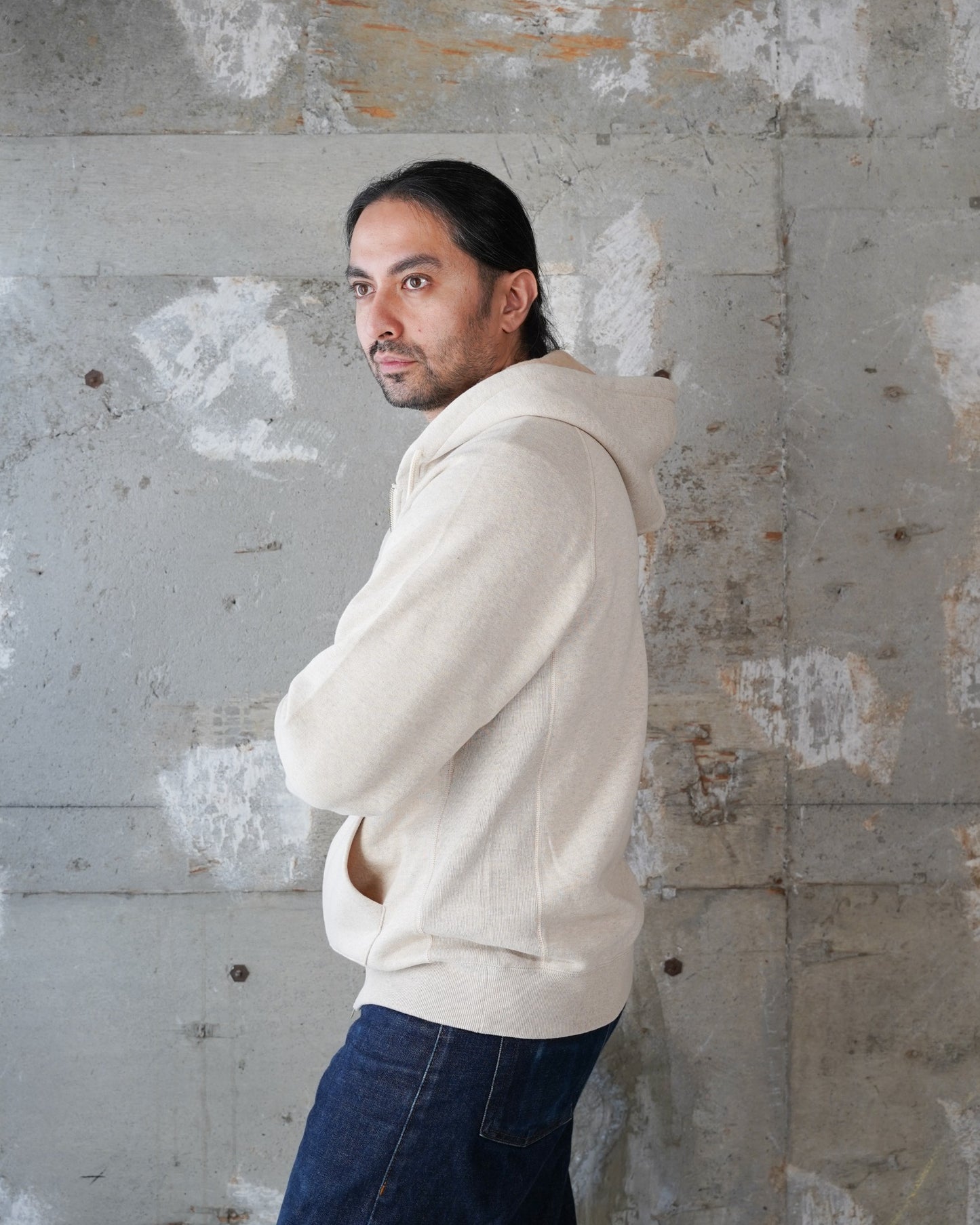 Zip Hoodie - Fleeced Foxfibre® - Oatmeal