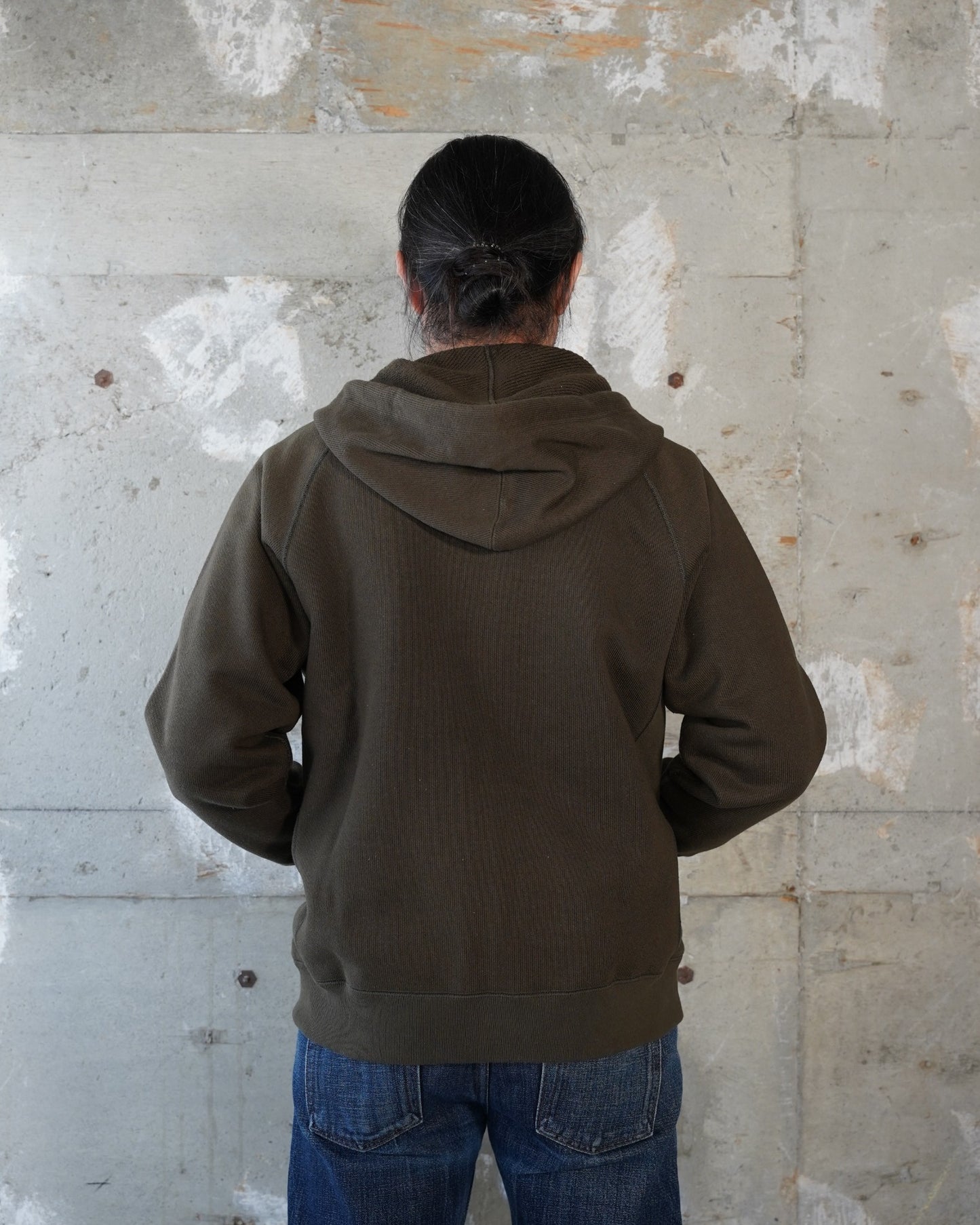 Zip Hoodie - 701gsm Double Heavyweight French Terry - Khaki
