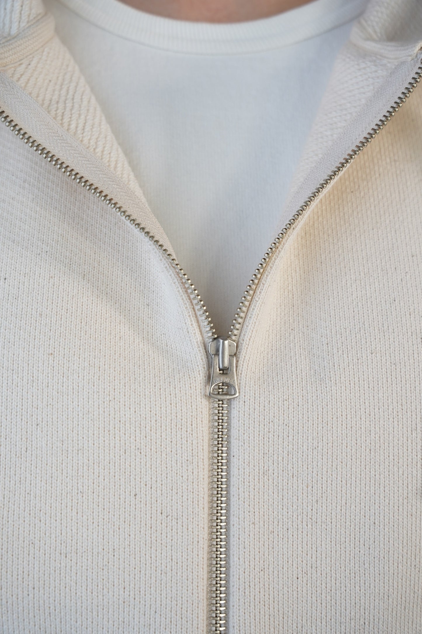 Zip Hoodie - 701gsm Double Heavyweight French Terry - Ecru