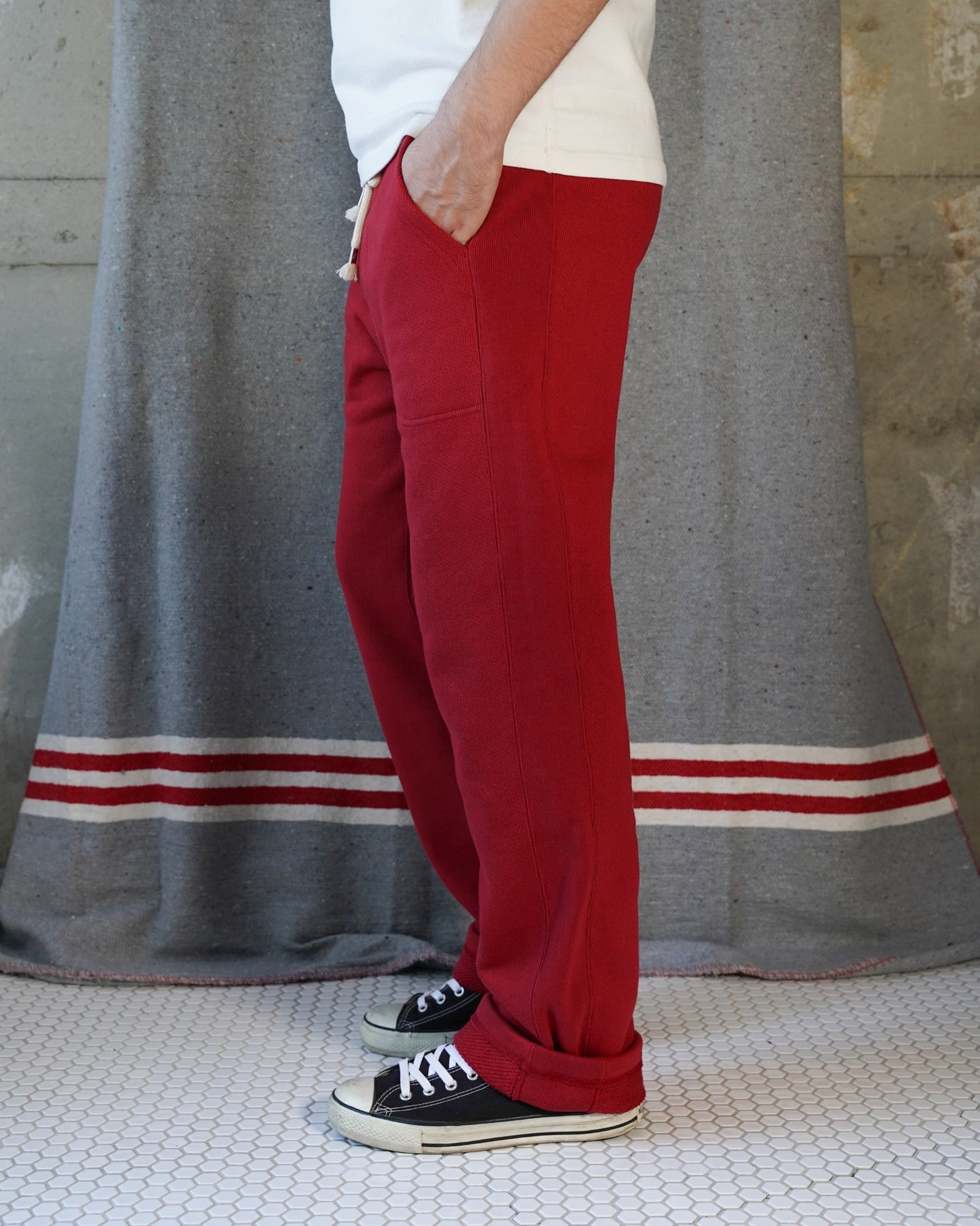 Sweatpants - 701gsm Double Heavyweight French Terry - Red