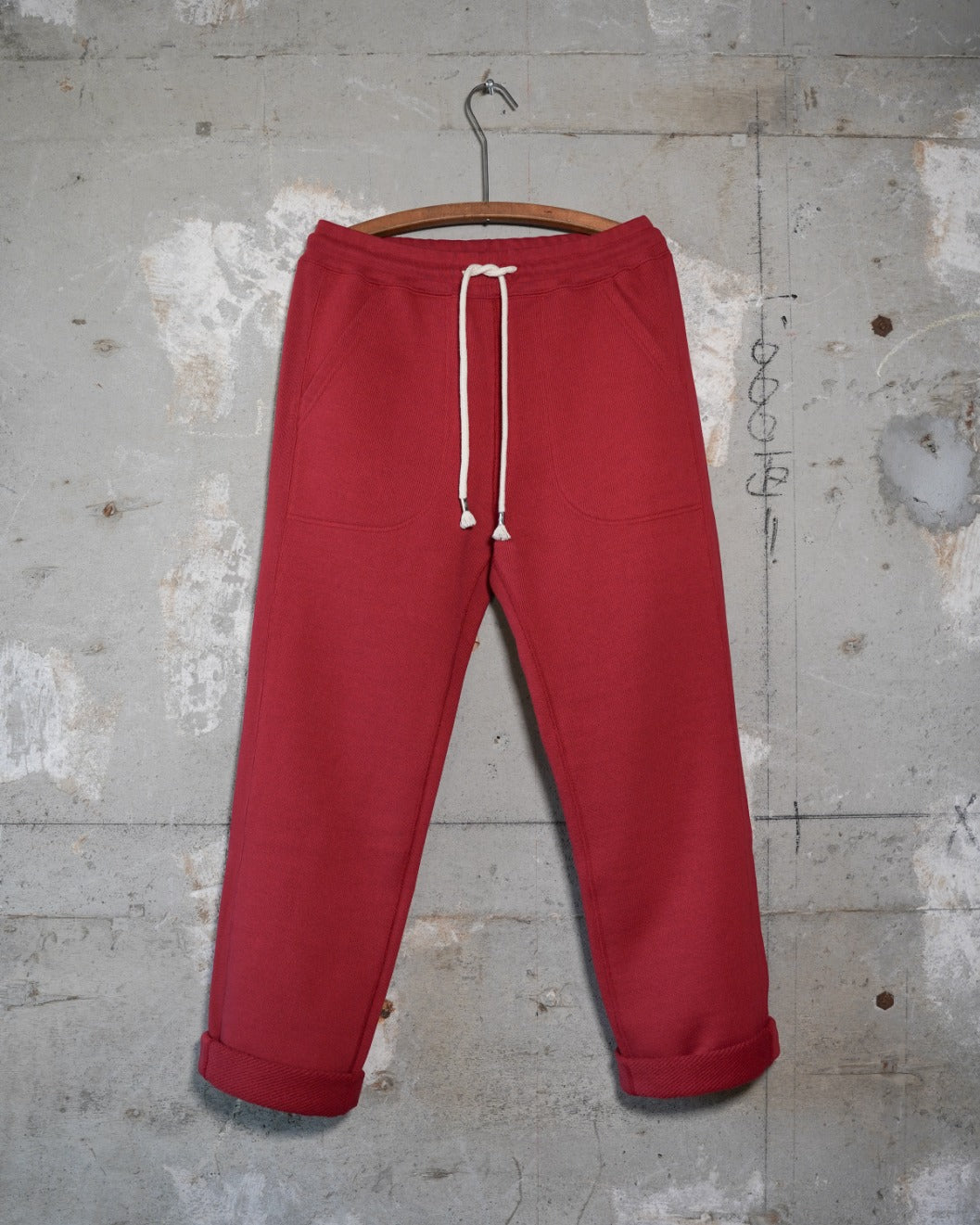 Sweatpants - 701gsm Double Heavyweight French Terry - Red