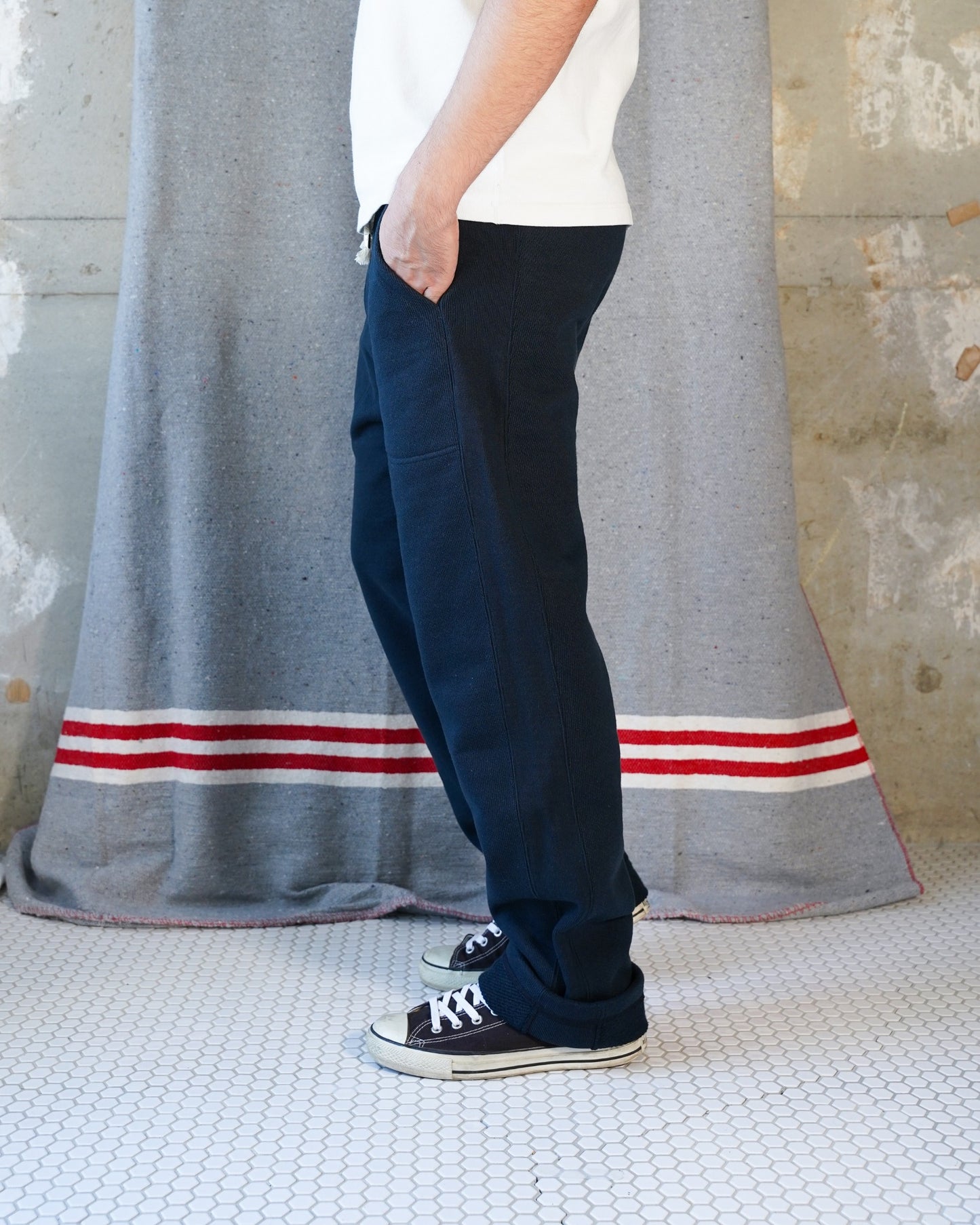 Sweatpants - 701gsm Double Heavyweight French Terry - Navy
