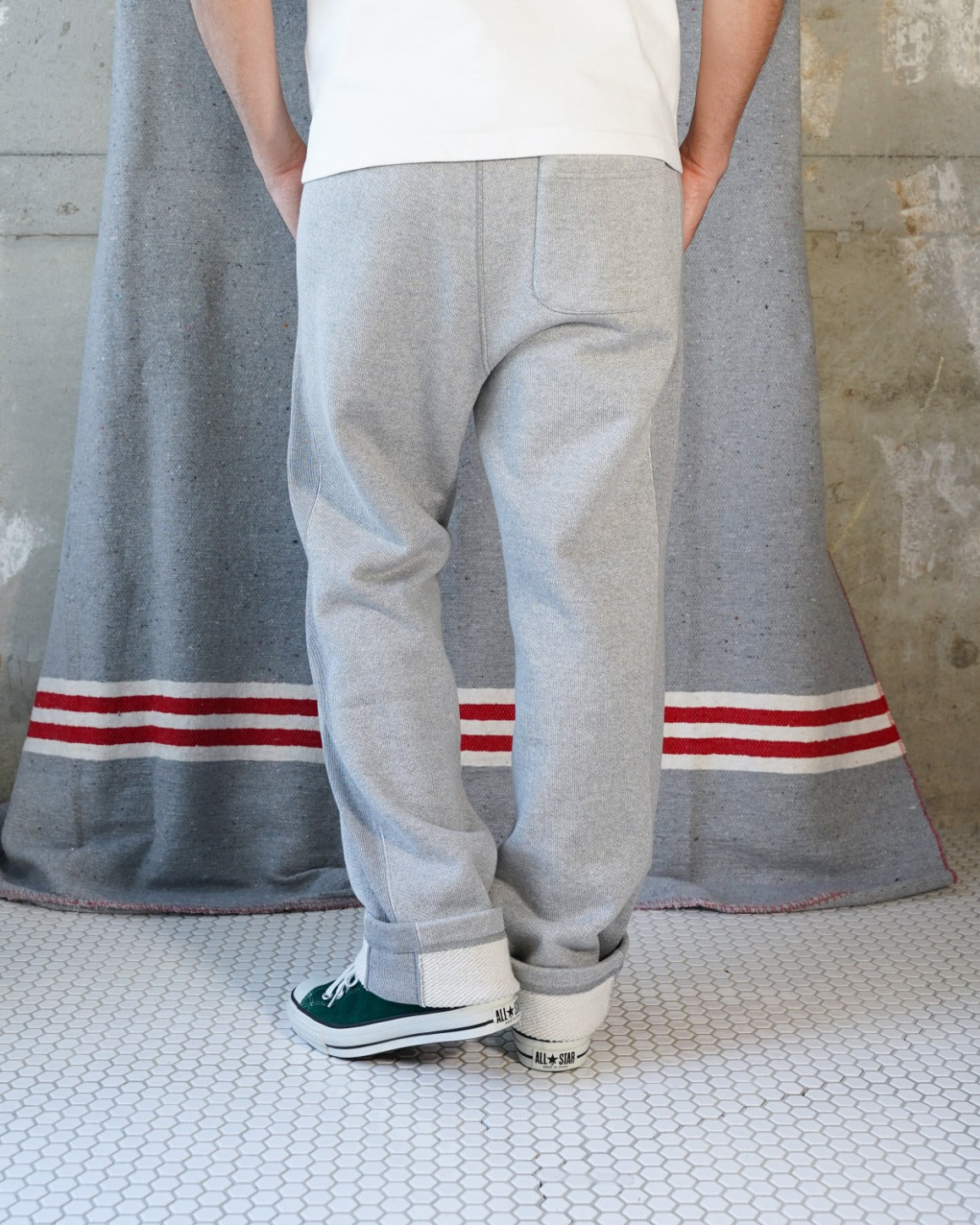 Sweatpants - 701gsm Double Heavyweight French Terry - Heather Grey