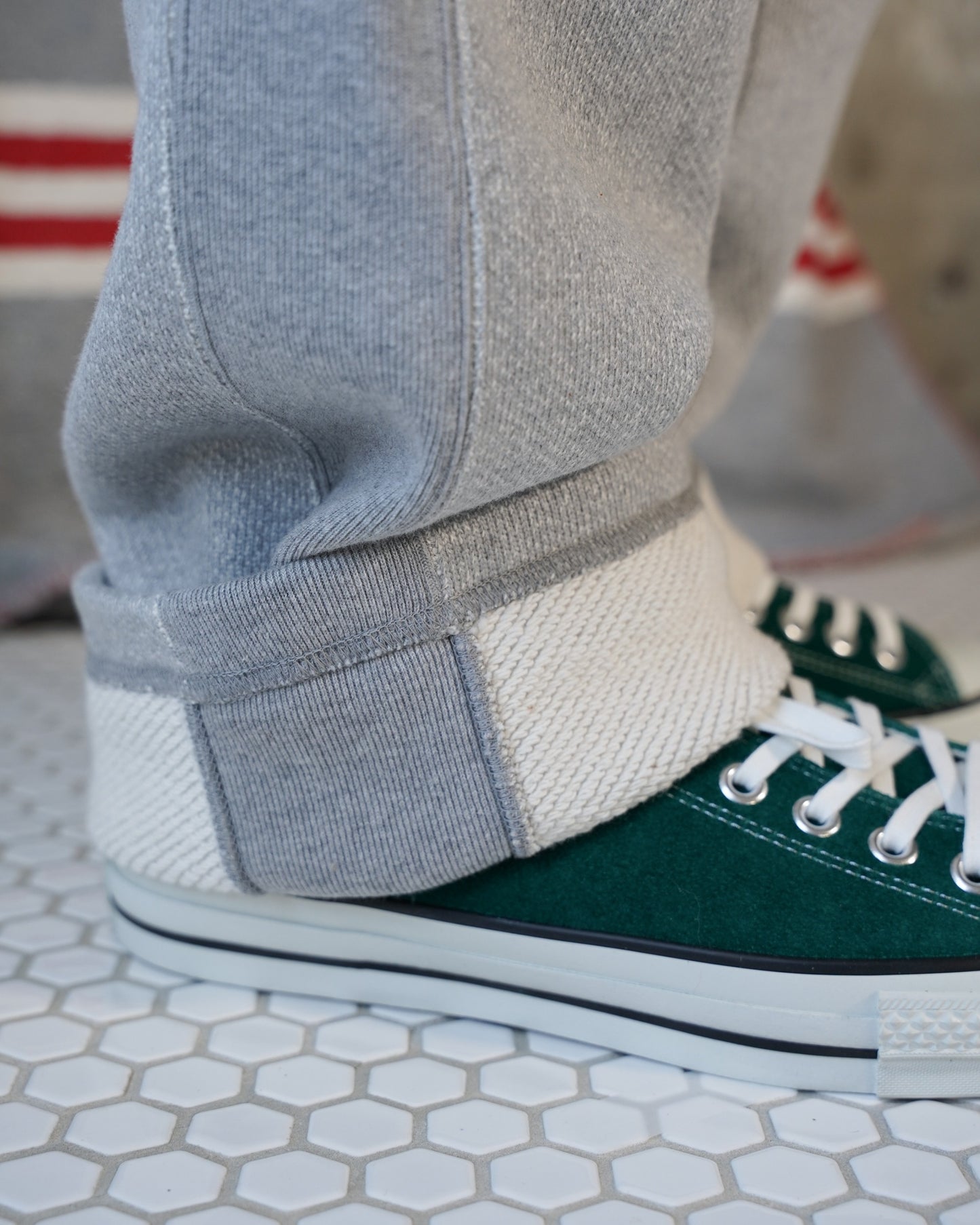 Sweatpants - 701gsm Double Heavyweight French Terry - Heather Grey
