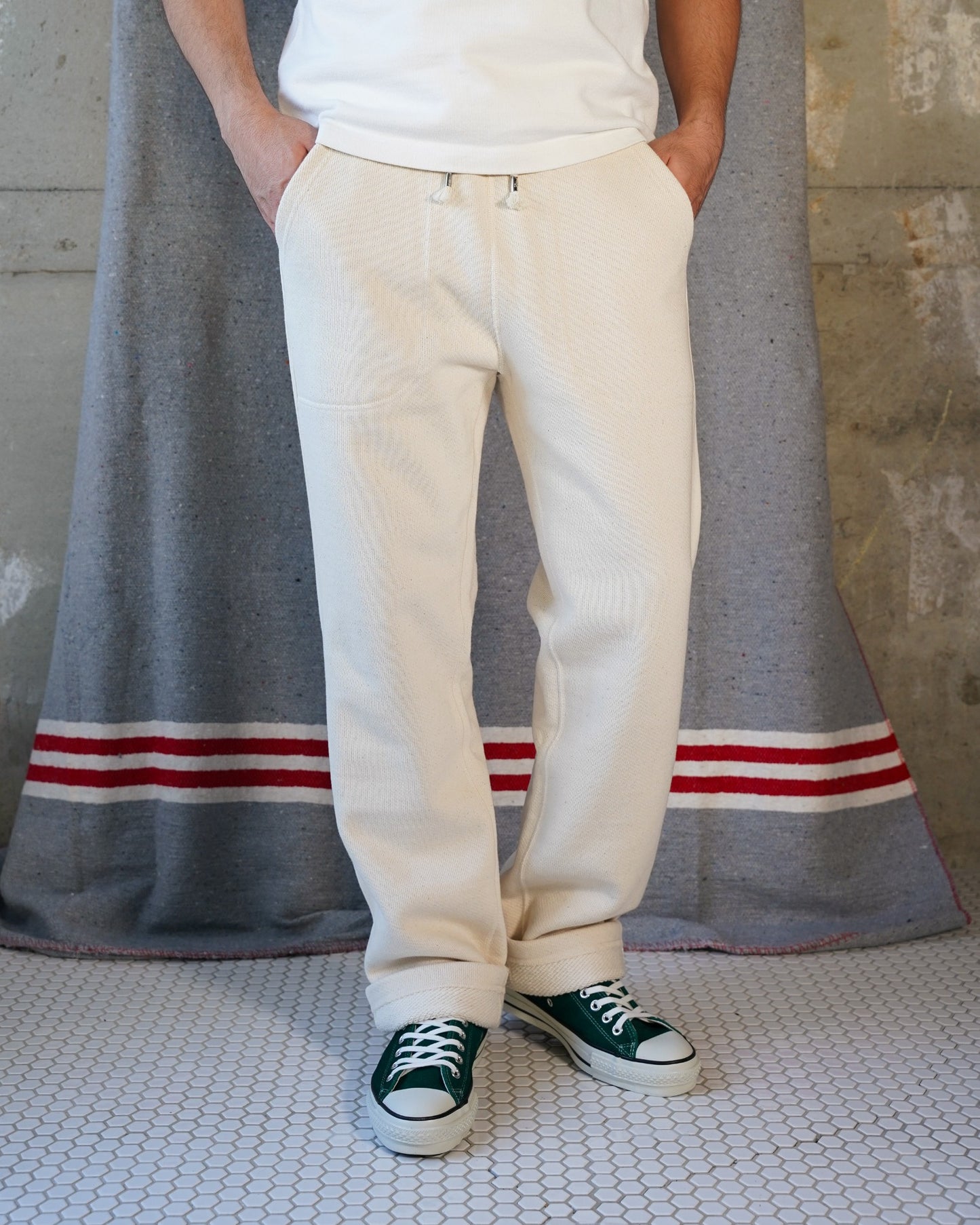 Sweatpants - 701gsm Double Heavyweight French Terry - Ecru
