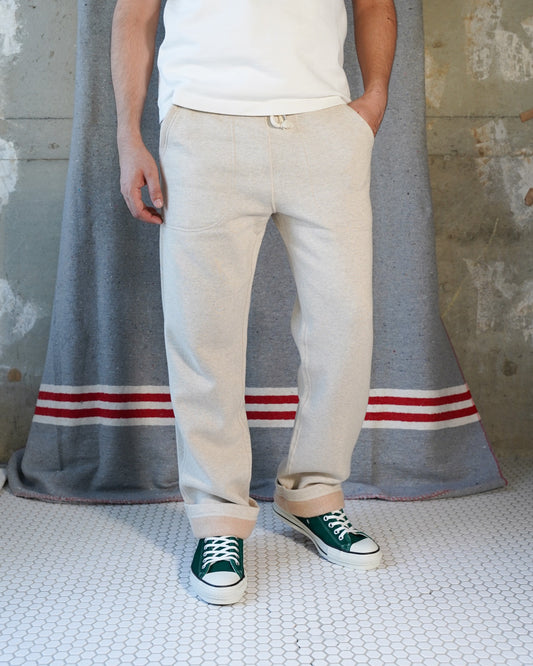 Sweatpants - Fleeced Foxfibre® - Oatmeal