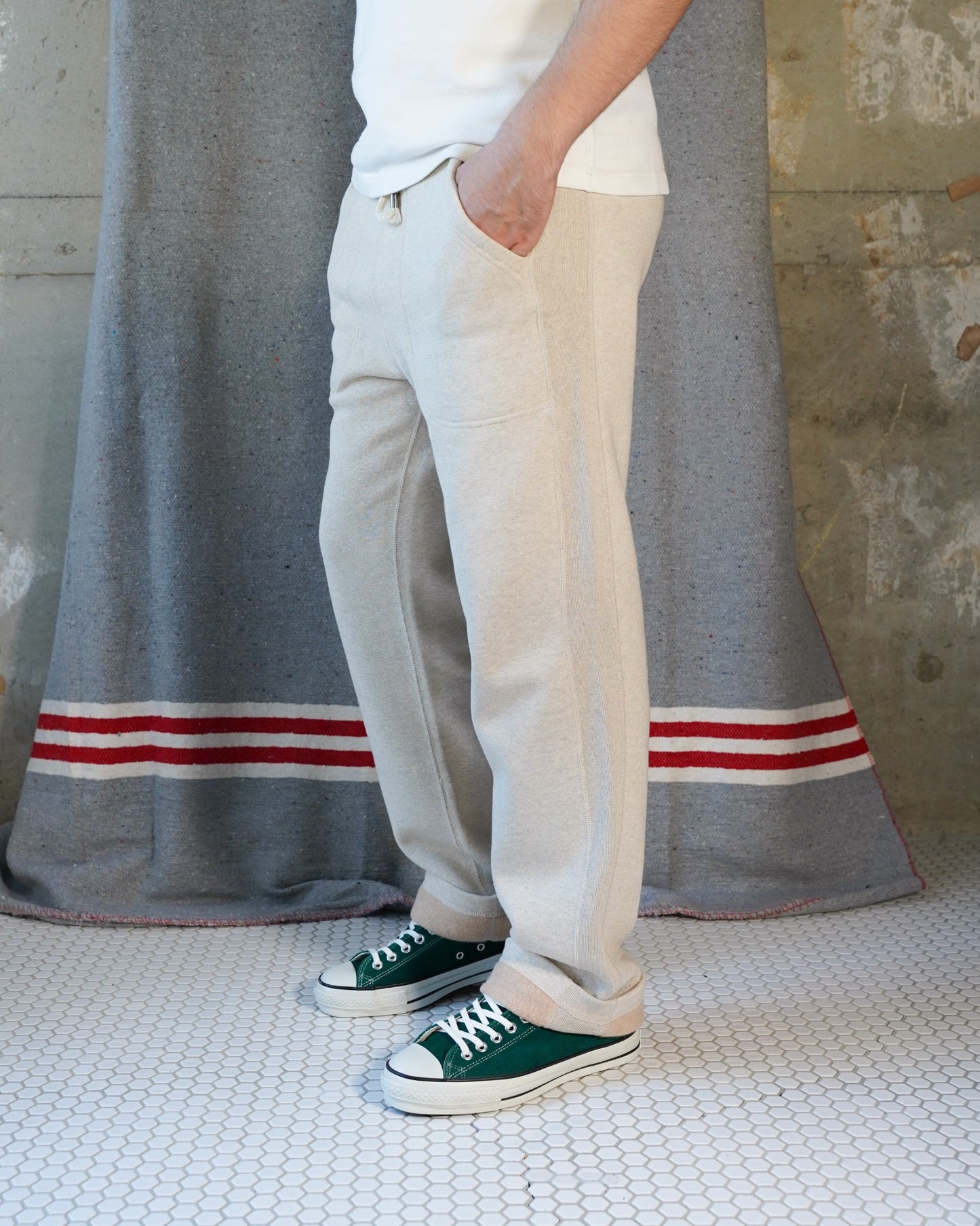 Sweatpants - Fleeced Foxfibre® - Oatmeal
