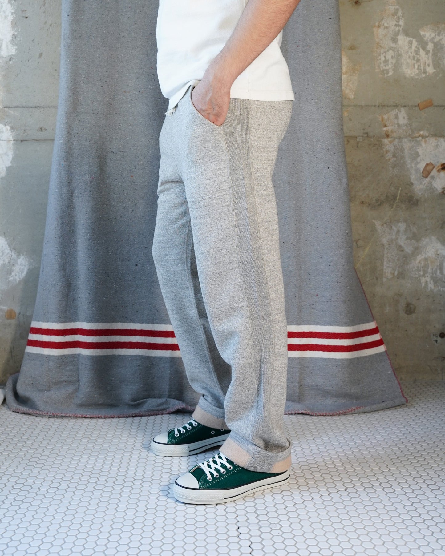 Sweatpants - Fleeced Foxfibre® - Heather Grey