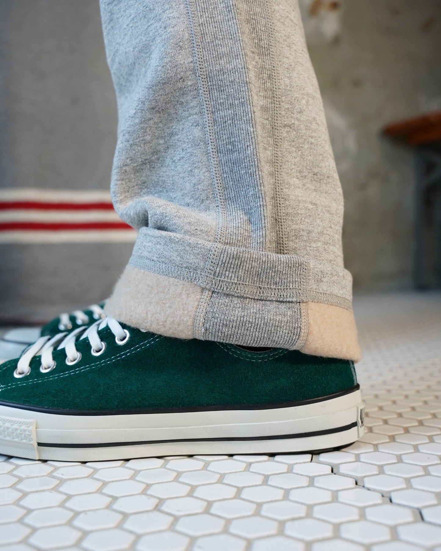 Sweatpants - Fleeced Foxfibre® - Heather Grey