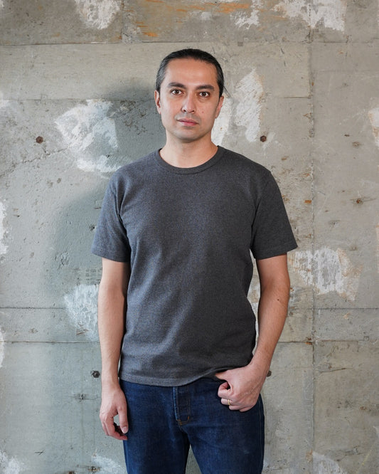 Crewneck T-shirt - Double Heavyweight - Charcoal