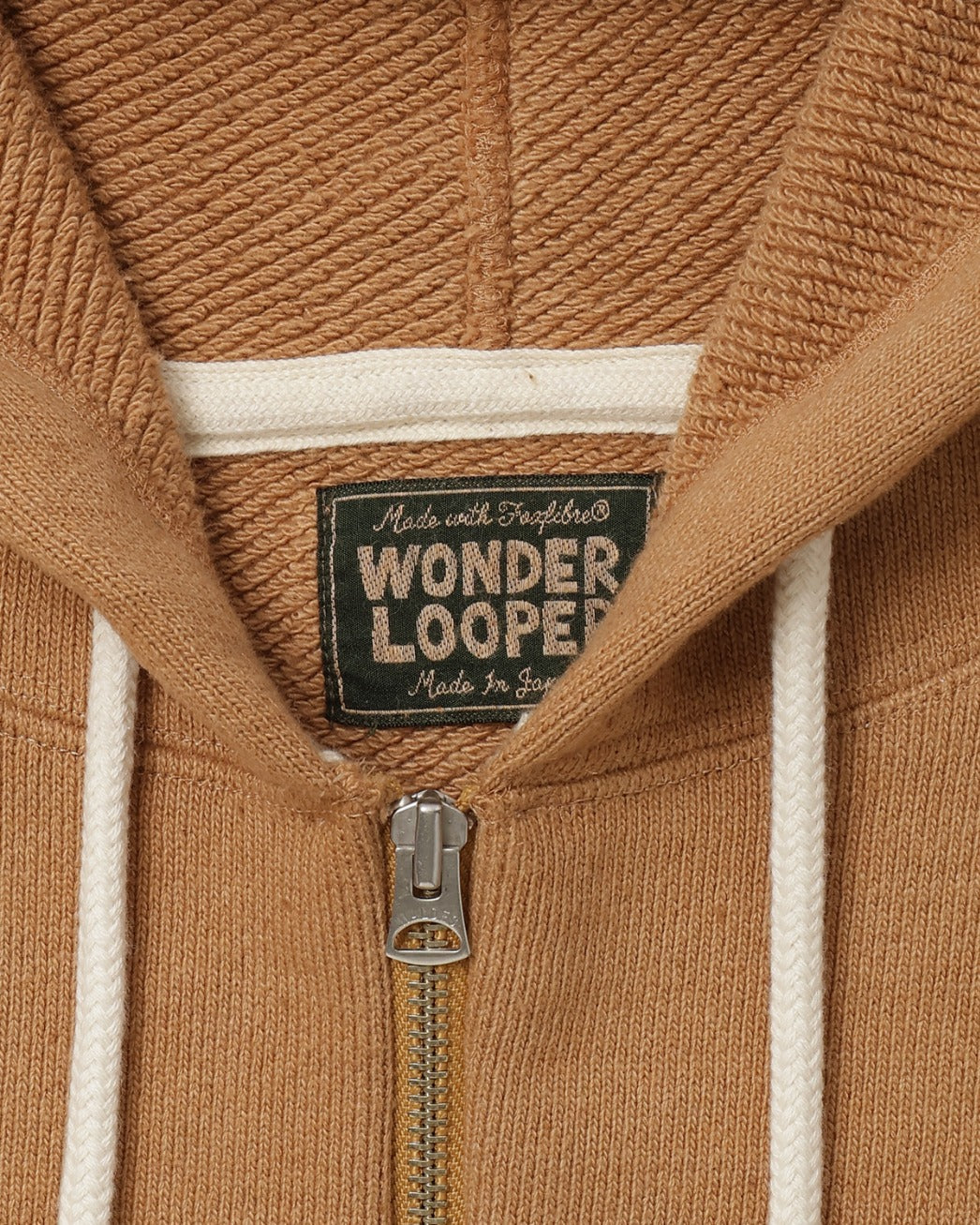 Zip Hoodie - Foxfibre® Double Heavyweight French Terry - Coyote 80