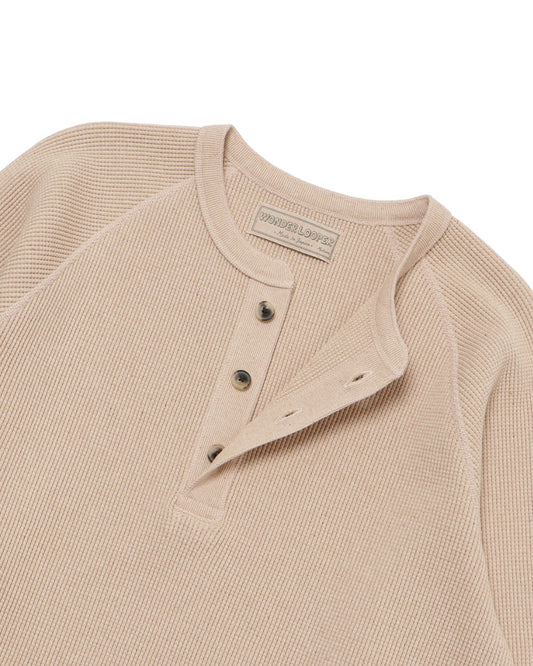 Henley - Foxfibre® Heavyweight Waffle - Coyote 15