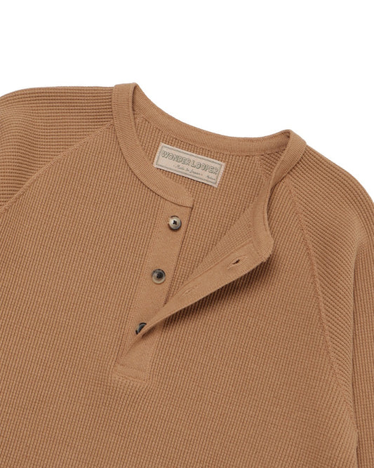 Henley - Foxfibre® Heavyweight Waffle - Coyote 70