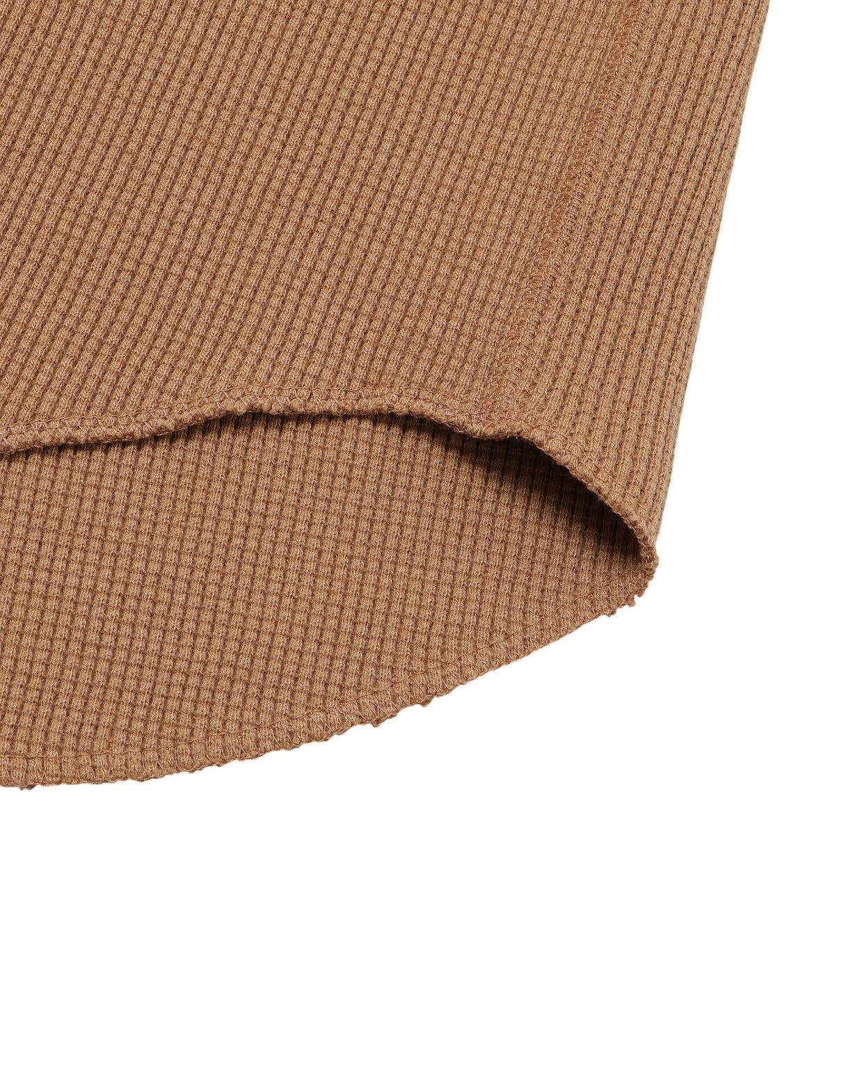 Henley - Foxfibre® Heavyweight Waffle - Coyote 70