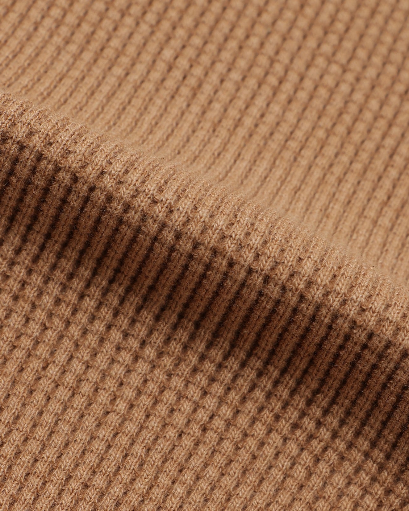 Henley - Foxfibre® Heavyweight Waffle - Coyote 70