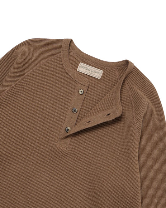 Henley - Iron Mordant Foxfibre® Heavyweight Waffle - Coyote 80