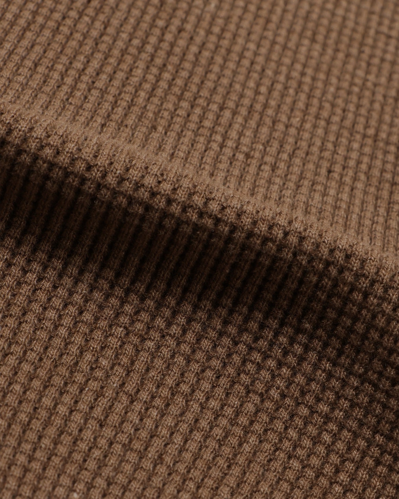 Henley - Iron Mordant Foxfibre® Heavyweight Waffle - Coyote 80