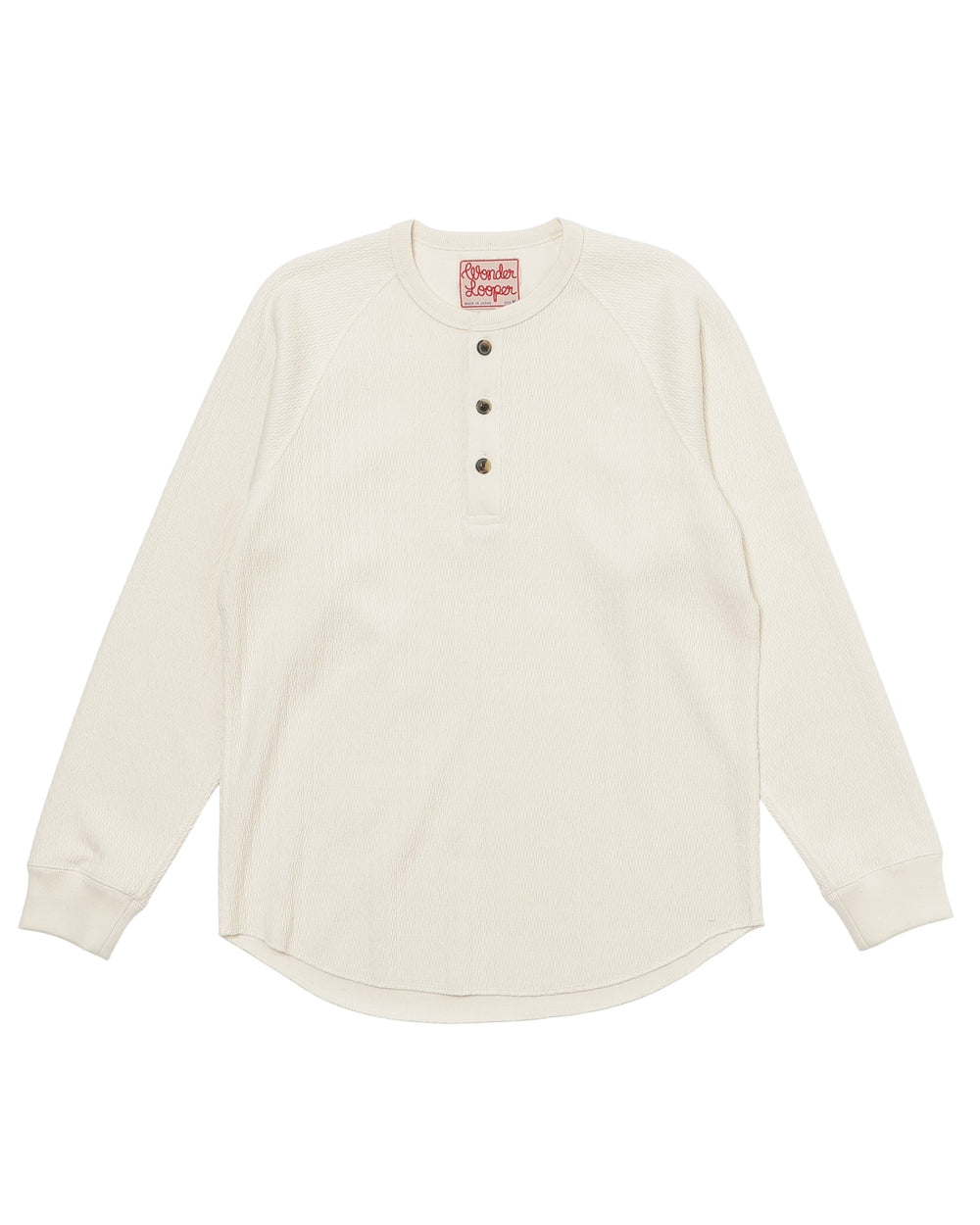 Henley - Cashmere Blend Honeycomb - Ecru