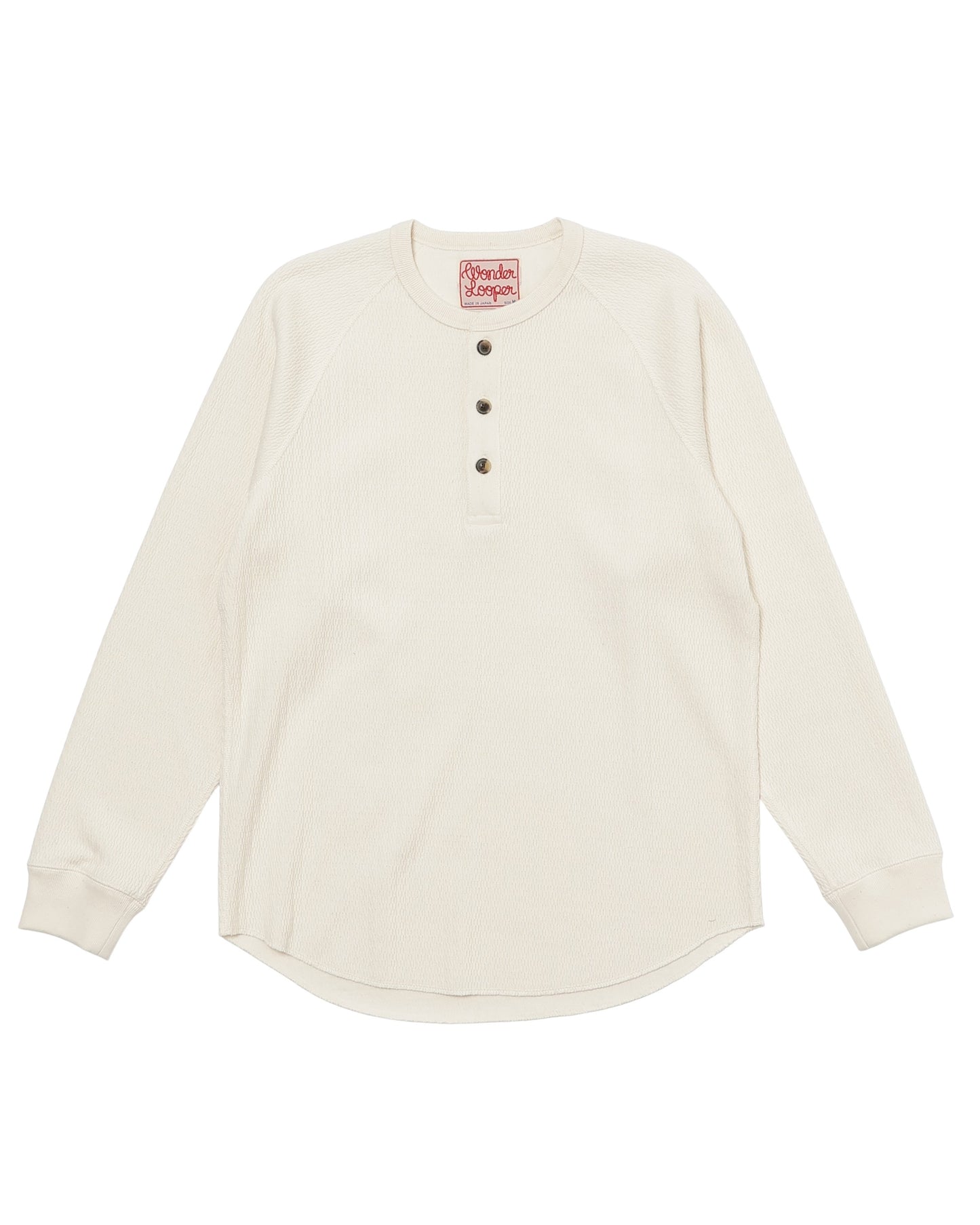 Henley - Cashmere Blend Honeycomb - Ecru