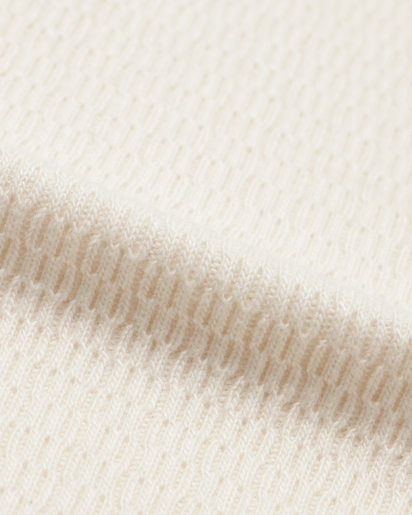 Henley - Cashmere Blend Honeycomb - Ecru