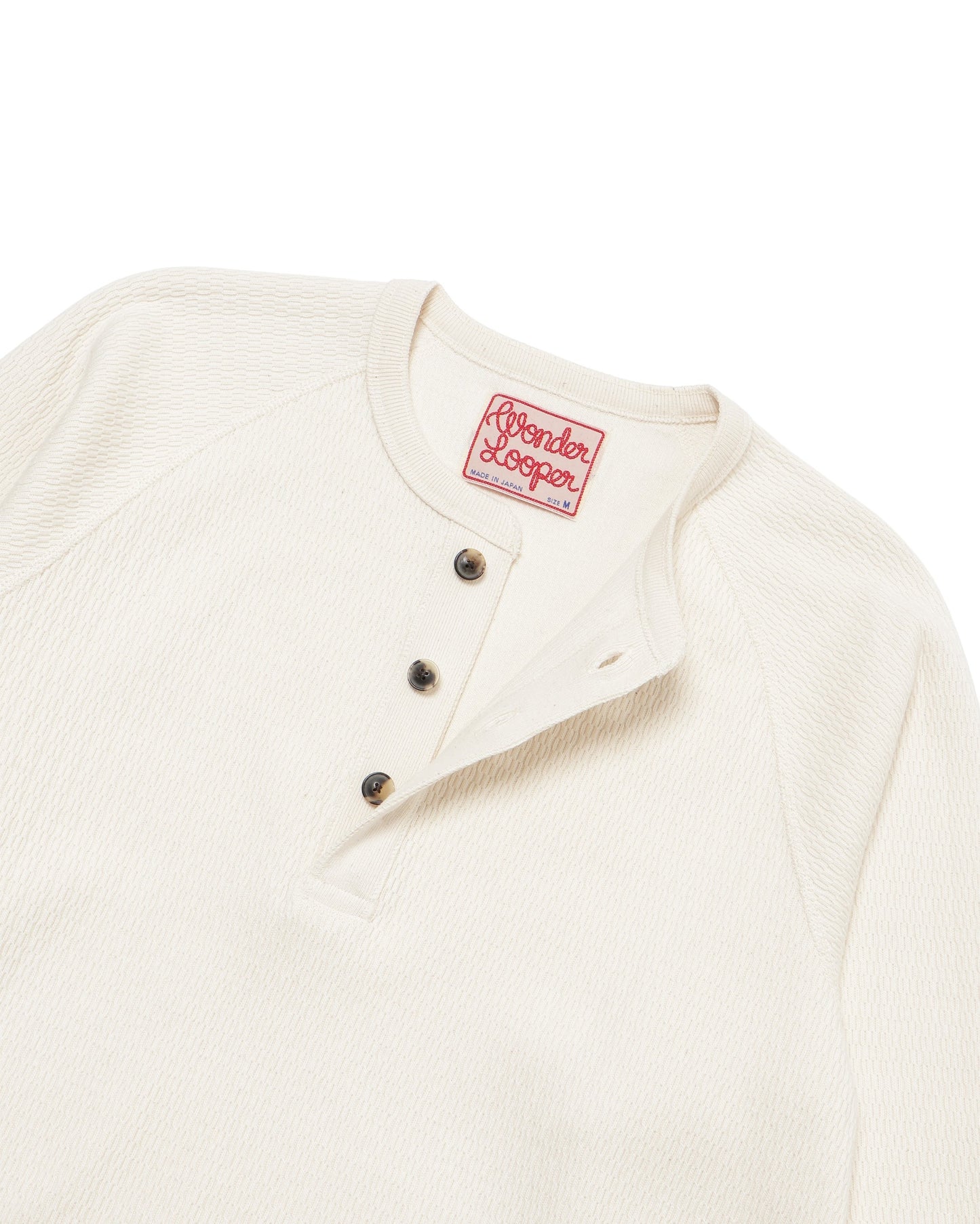 Henley - Cashmere Blend Honeycomb - Ecru