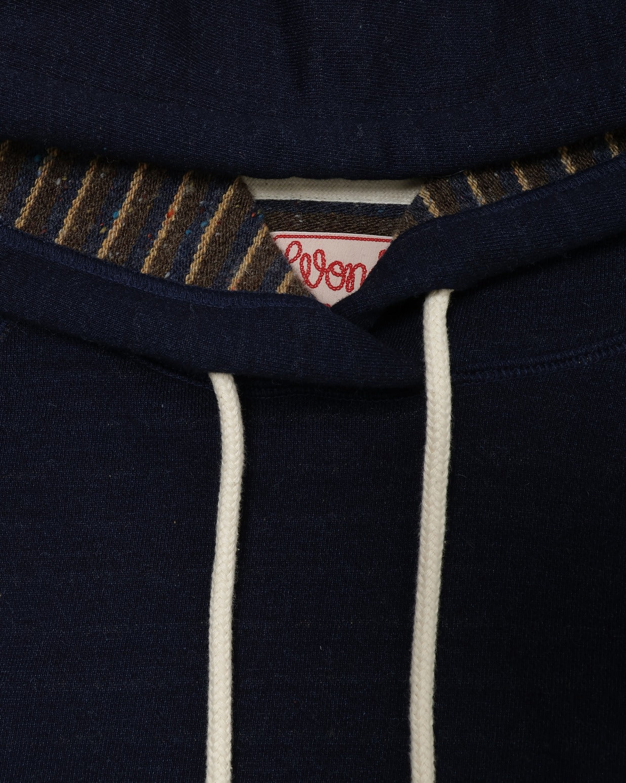 Pullover Hoodie - Real Indigo Blanket Striped French Terry