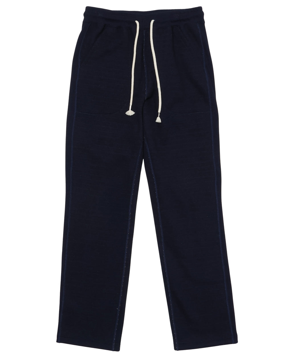 Sweatpants -  Real Indigo Blanket Striped French Terry