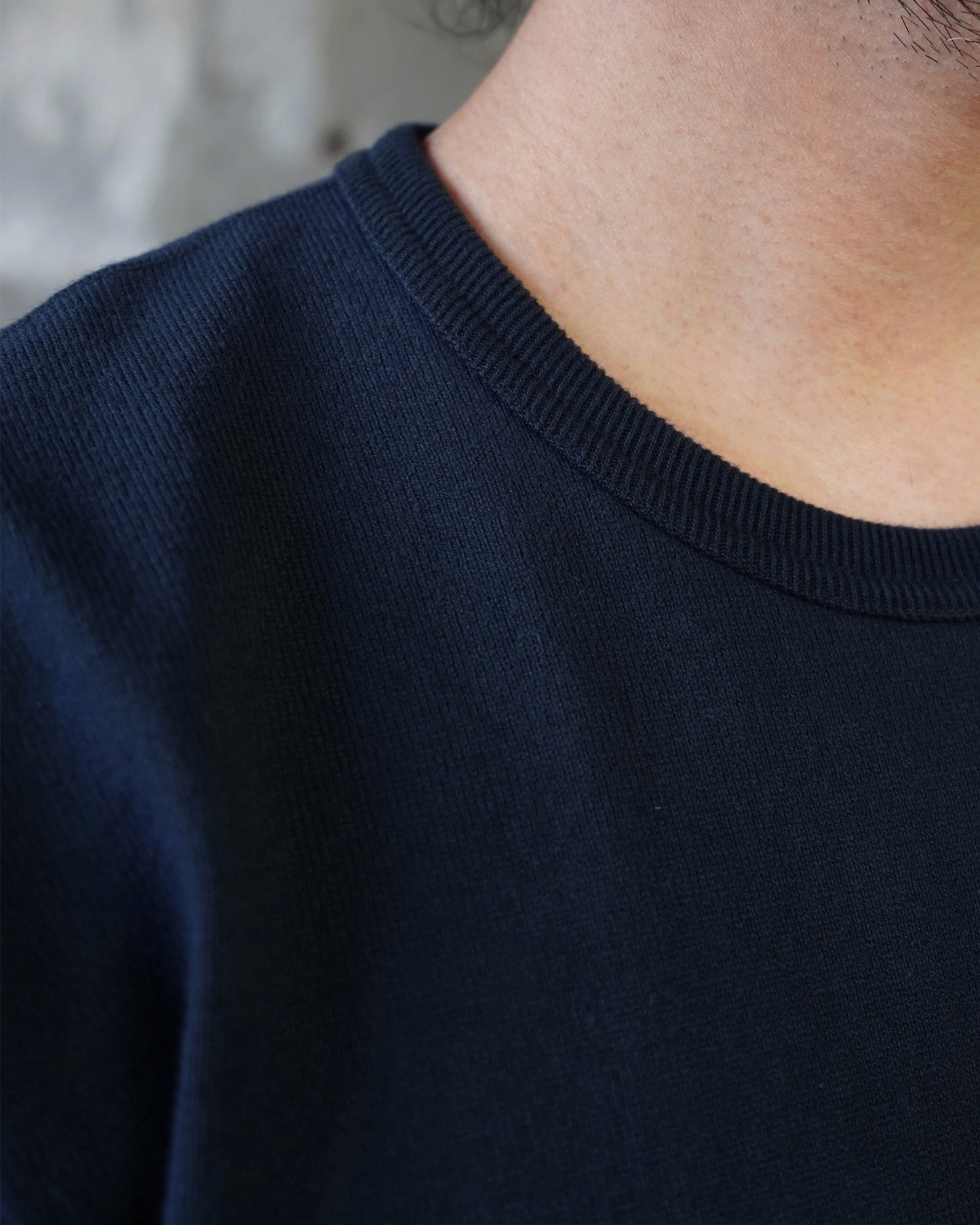 Crewneck T-shirt - Double Heavyweight - Navy