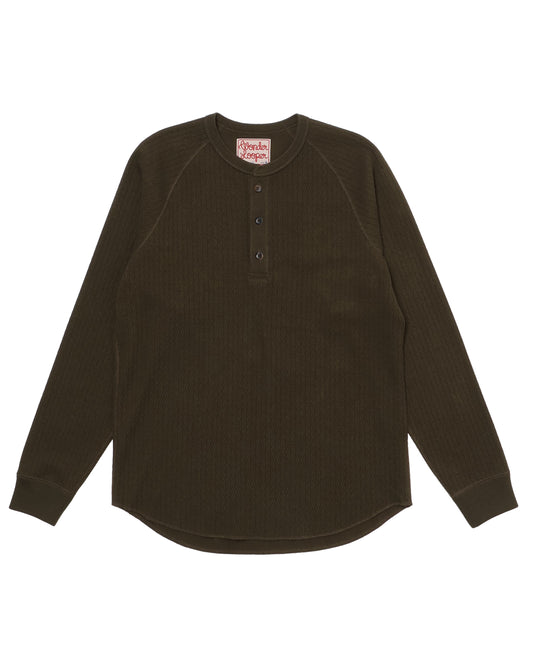Henley - Cashmere Blend Honeycomb - Khaki