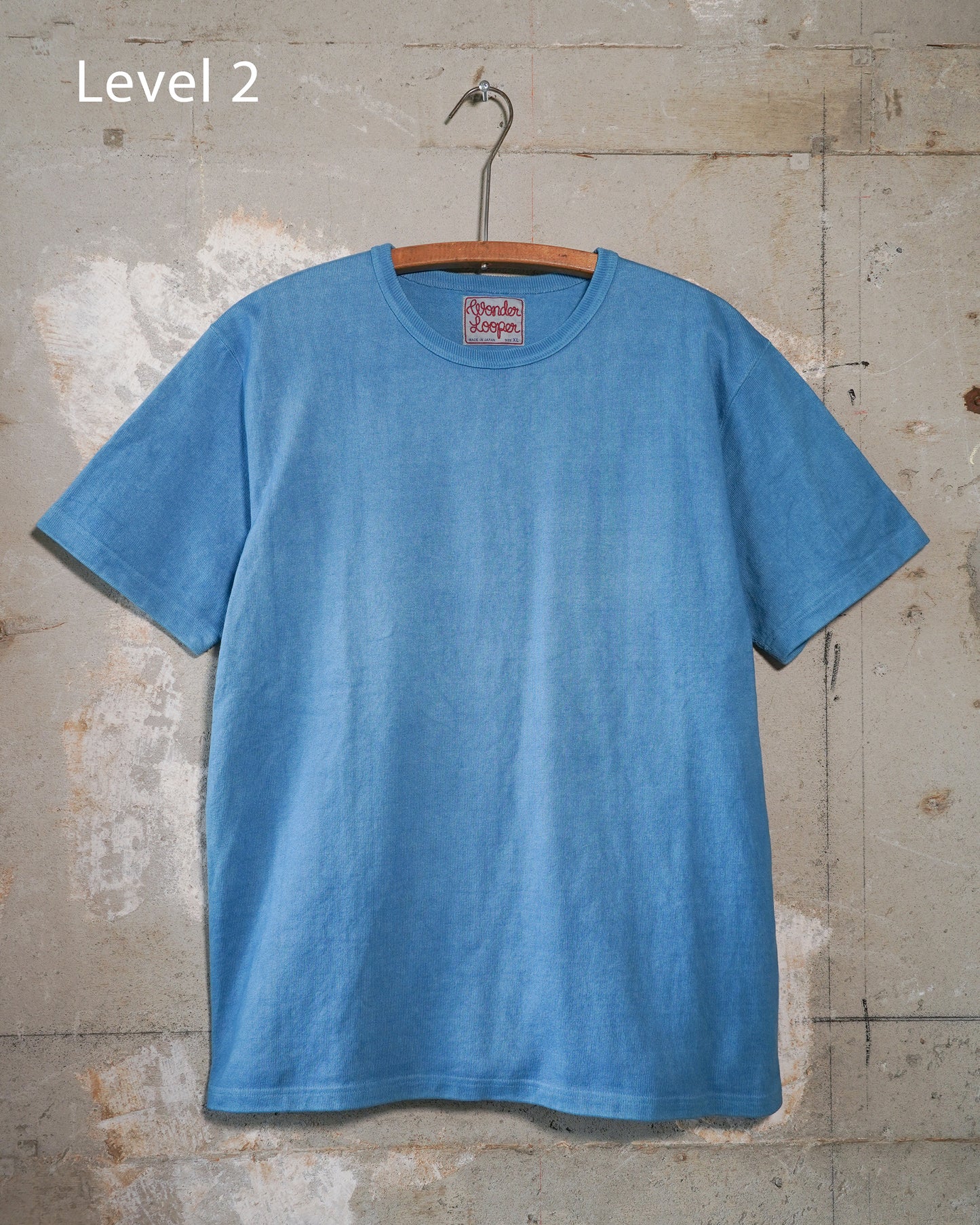 Tokushima Natural Indigo Hand-Dyed Double Heavyweight T-Shirt Level 2 | Wonder Looper