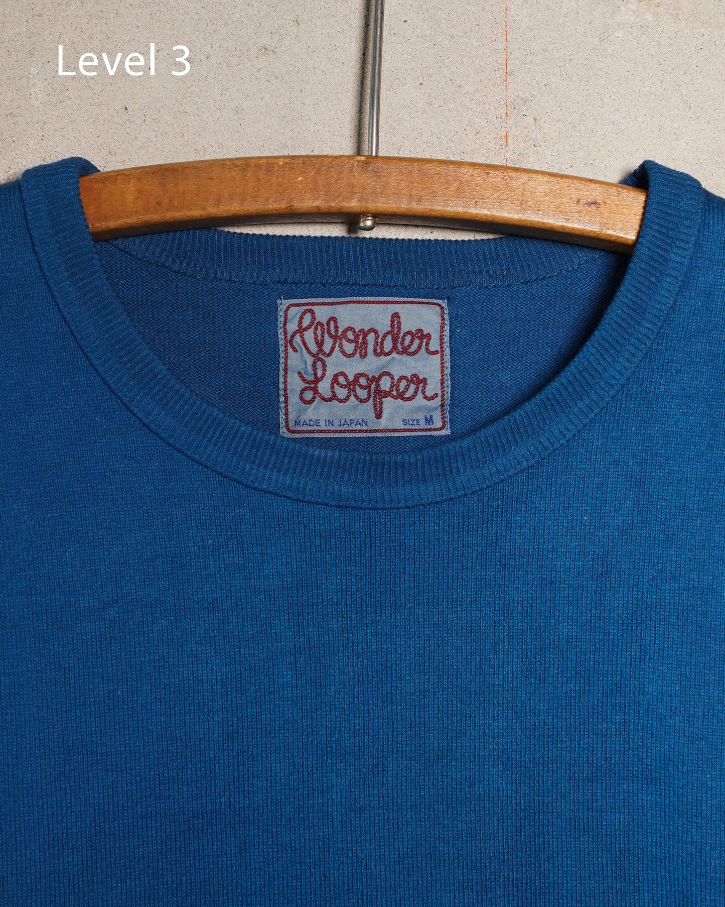 Tokushima Natural Indigo Hand-Dyed Double Heavyweight T-Shirt Level 3 | Wonder Looper