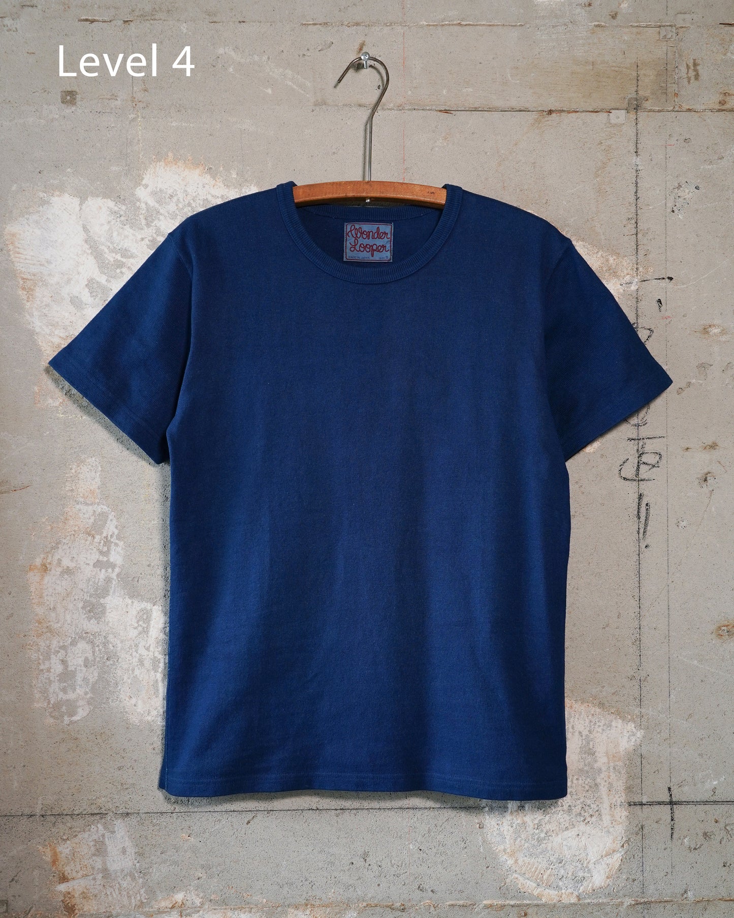 Tokushima Natural Indigo Hand-Dyed Double Heavyweight T-Shirt Level 4 | Wonder Looper